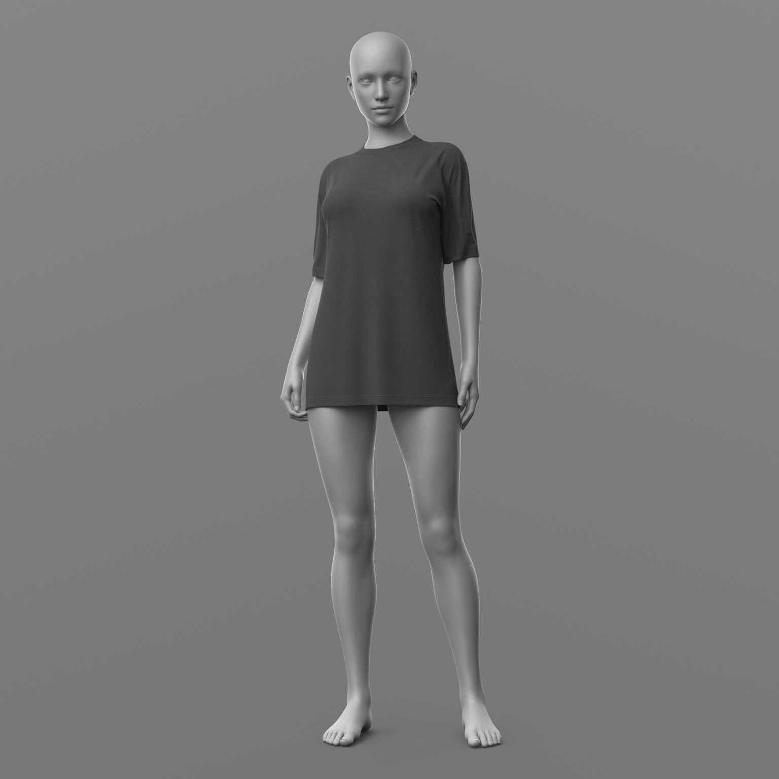 Shirt Long Sneakers and Socks 2v G8 Female Daz Content