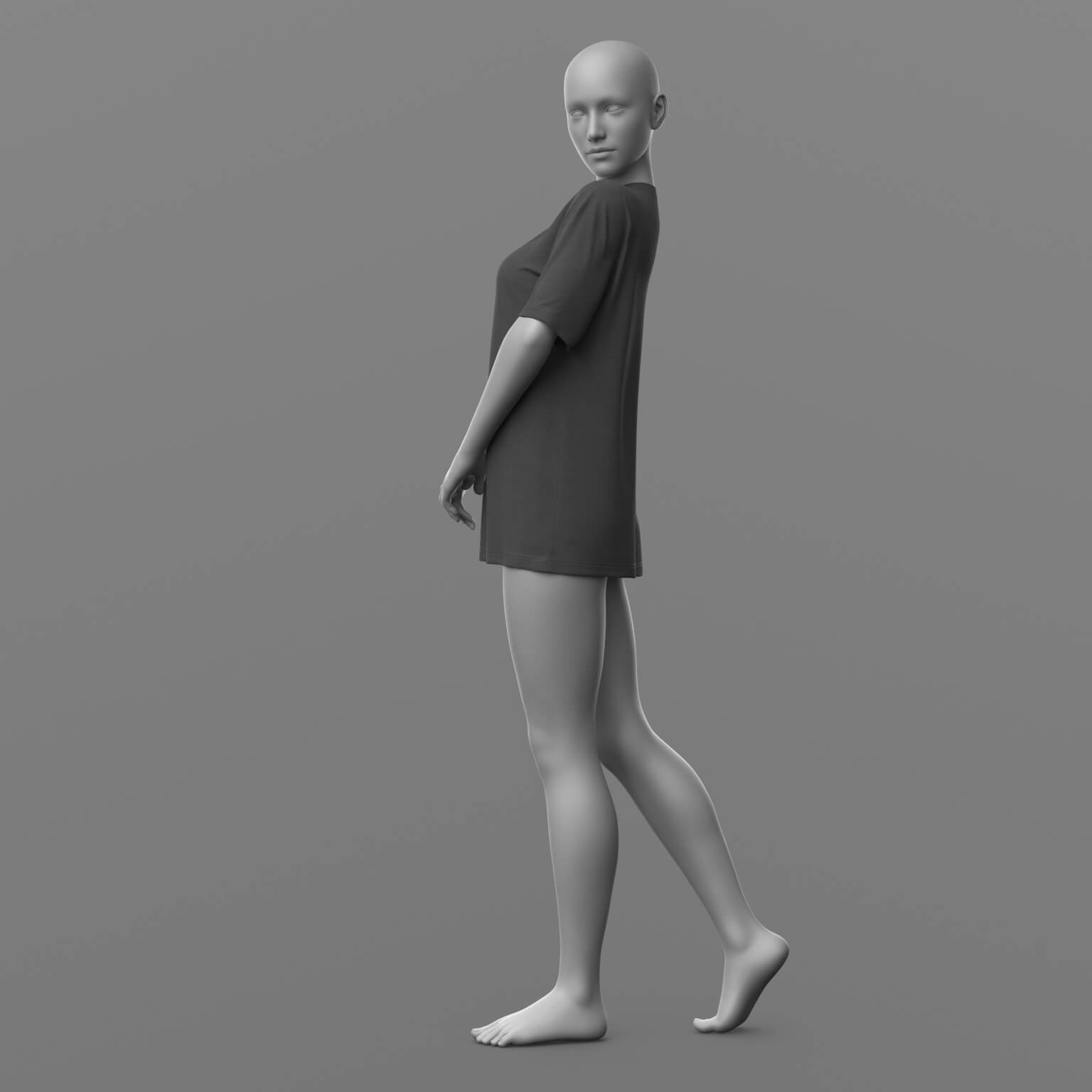 Shirt Long Sneakers and Socks 2v G8 Female Daz Content