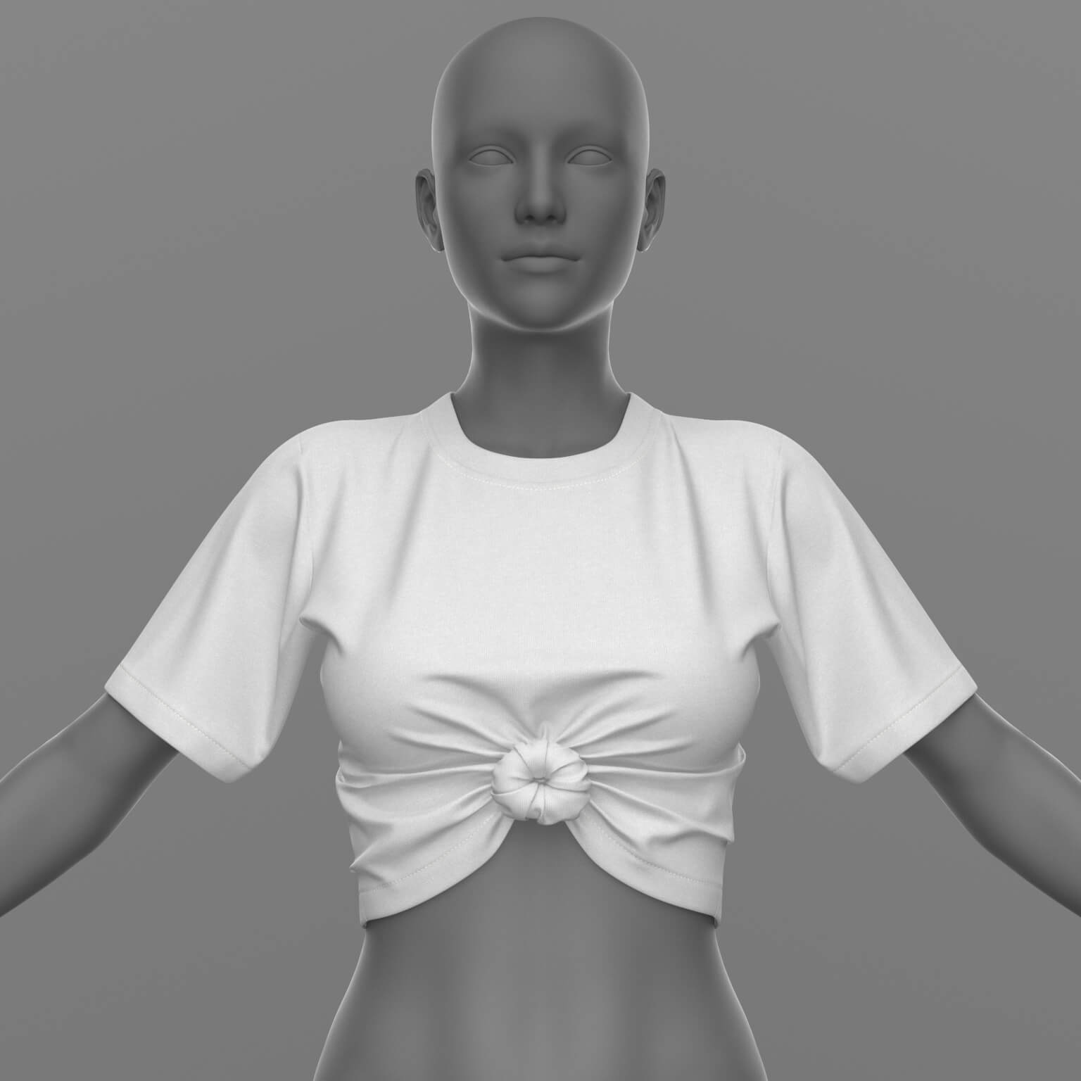 Shirt with Knot and Denim Panties G8 Female Daz Content