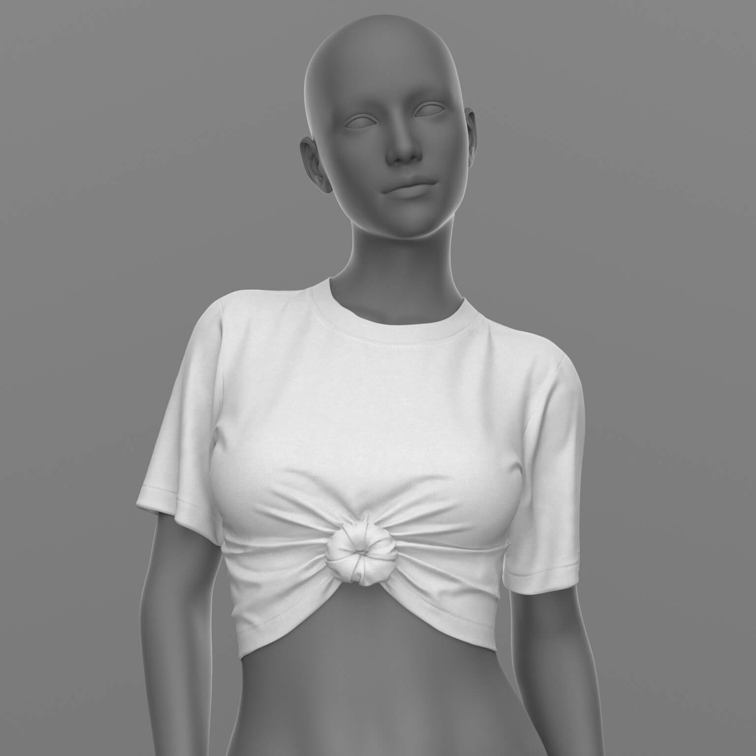Shirt with Knot and Denim Panties G8 Female Daz Content