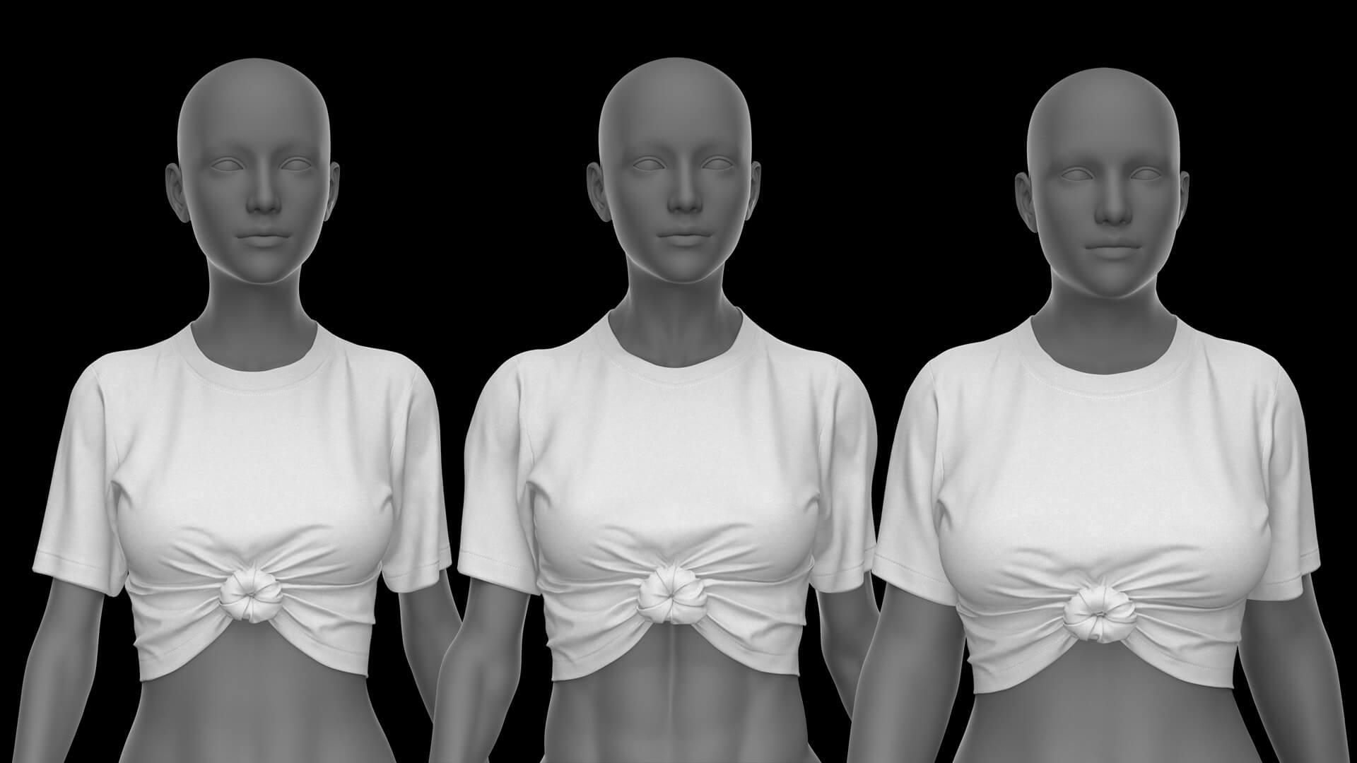 Shirt with Knot G8_8.1 Female Daz Content