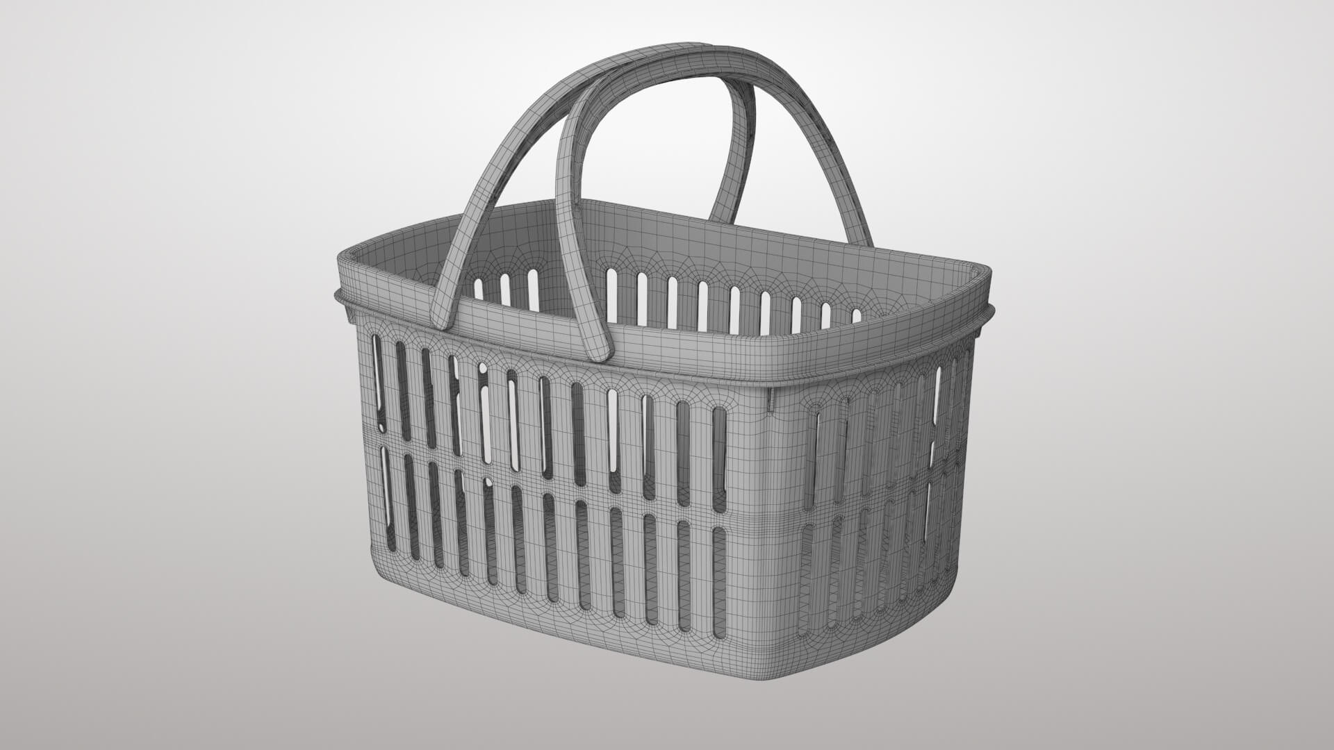 Shopping Basket 1V 3D Model