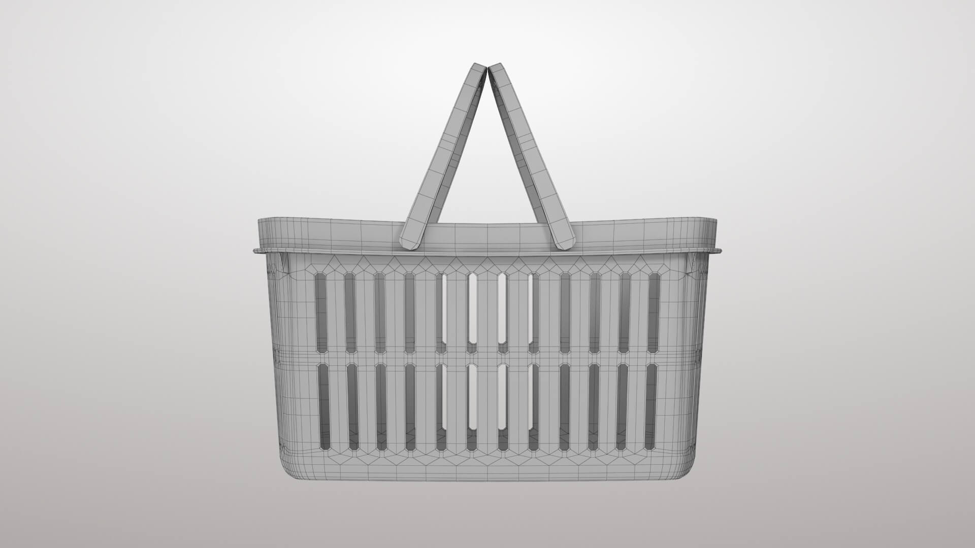 Shopping Basket 1V 3D Model