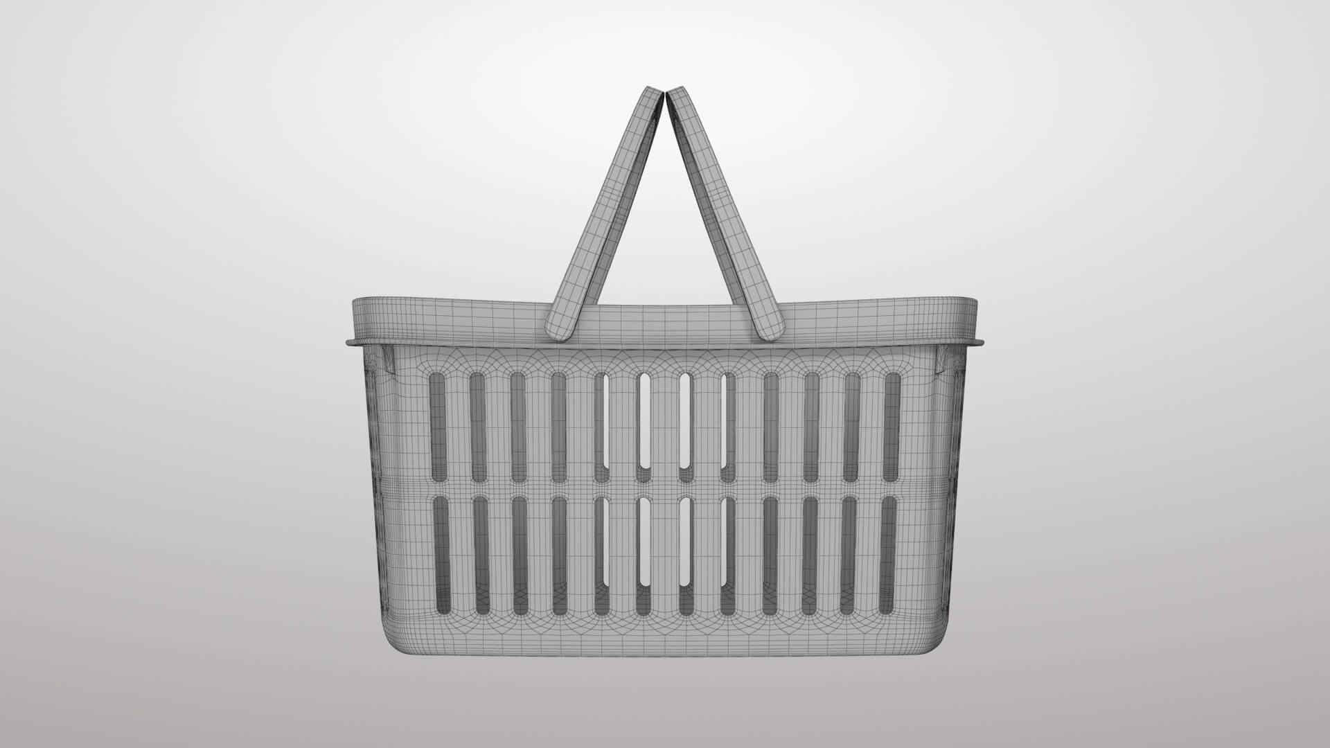 Shopping Basket 1V 3D Model