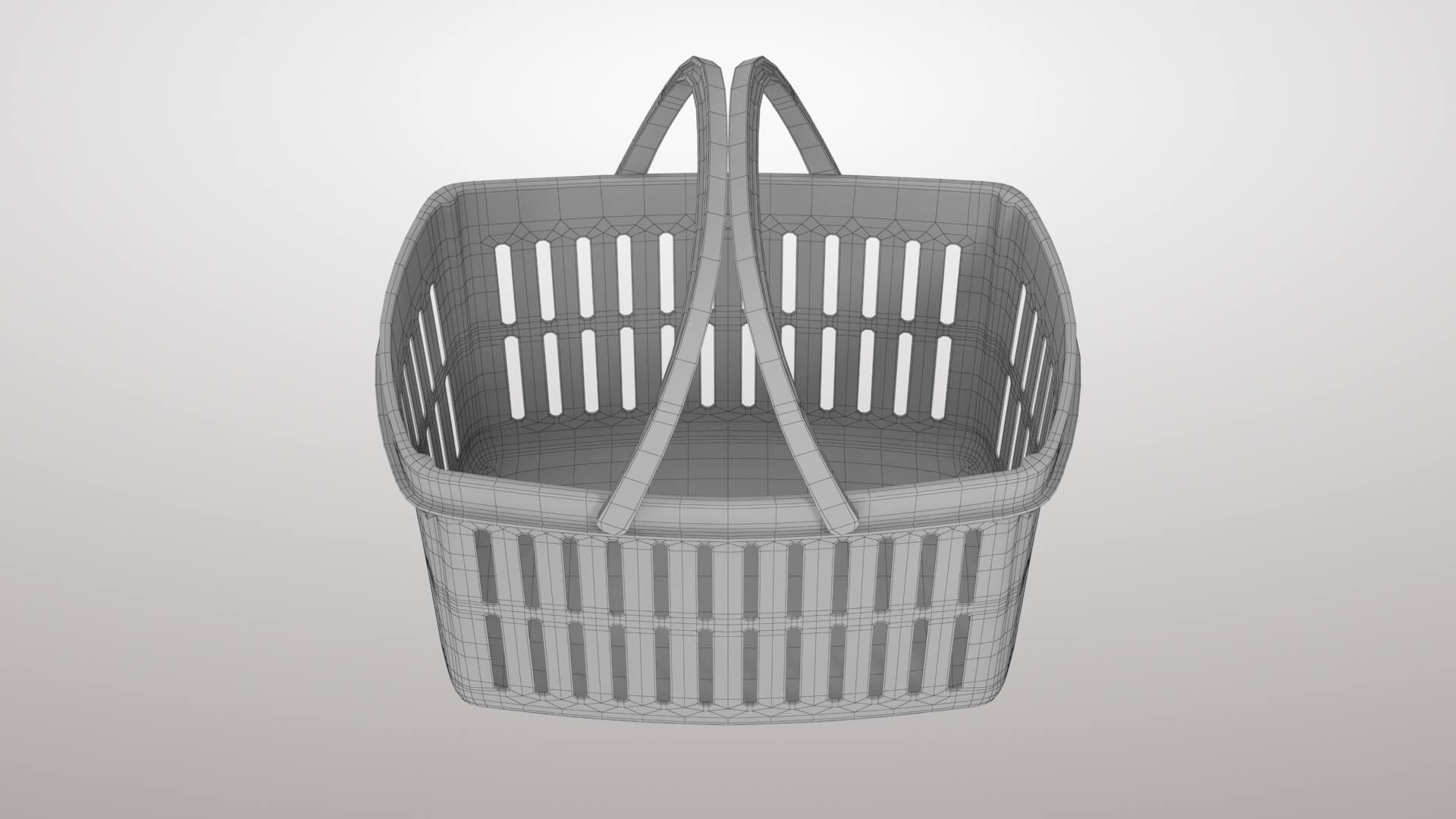 Shopping Basket 1V 3D Model