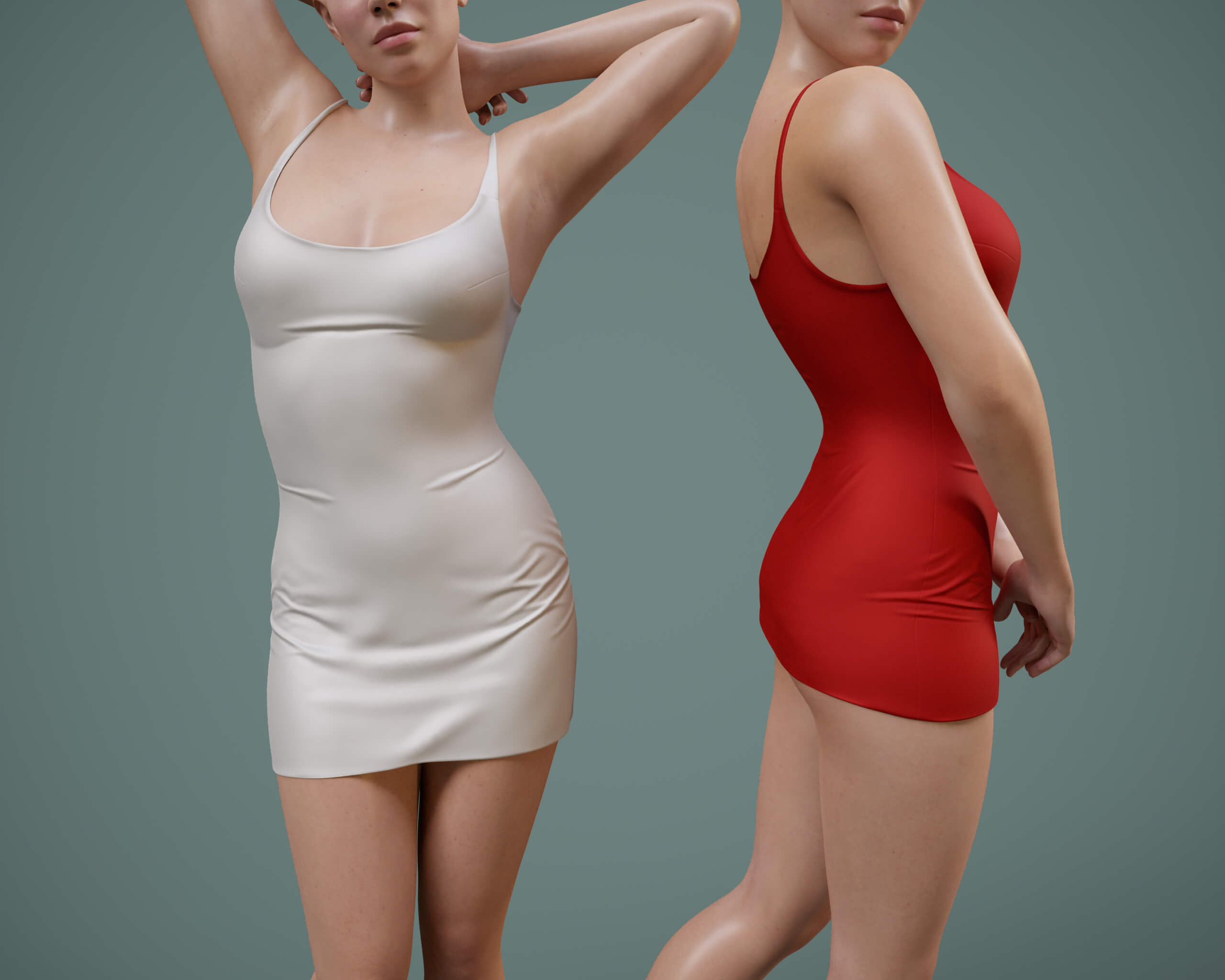 Short Dress 2v and High Boots 4v G9 Daz Content