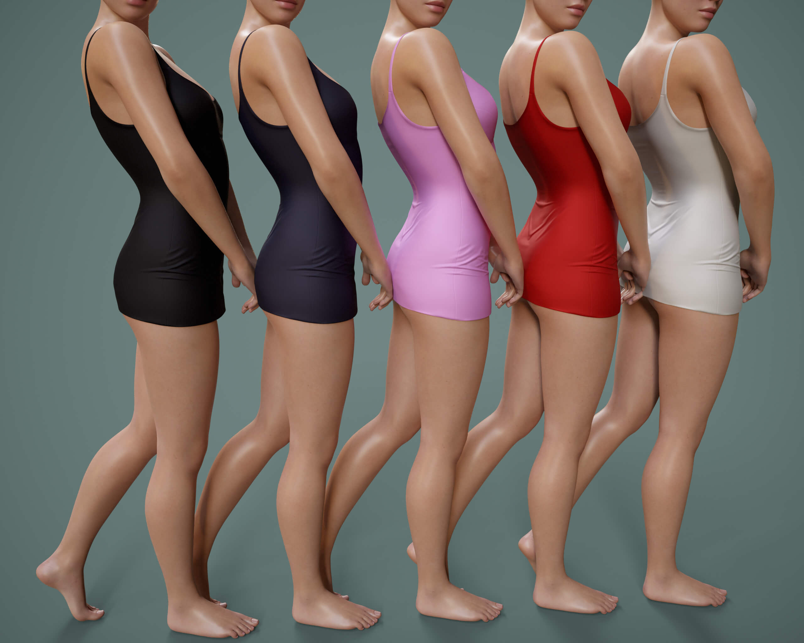 Short Dress 2v and High Boots 4v G9 Daz Content