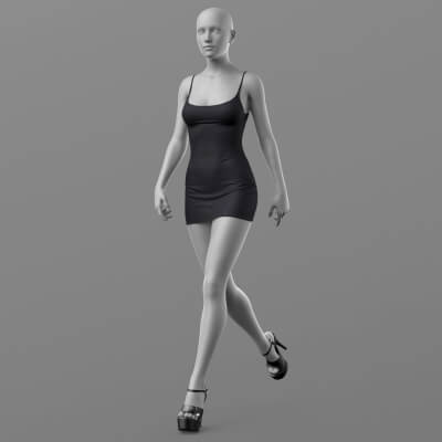 Short Dress 2v and High Heeled Sandals