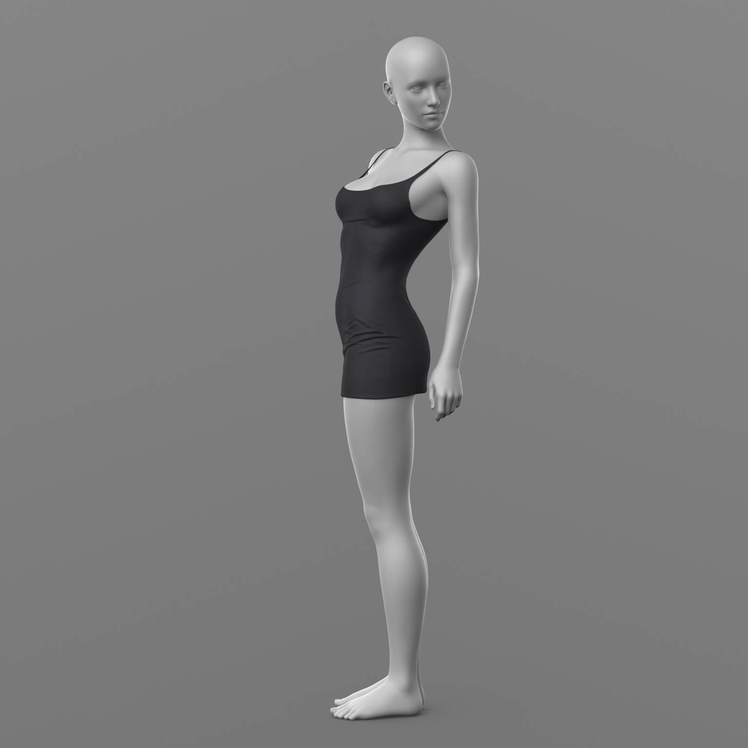 Short Dress 2v and Shoes 1v G8 Female Daz Content