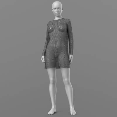 Short Dress 6v Mesh G8 Female
