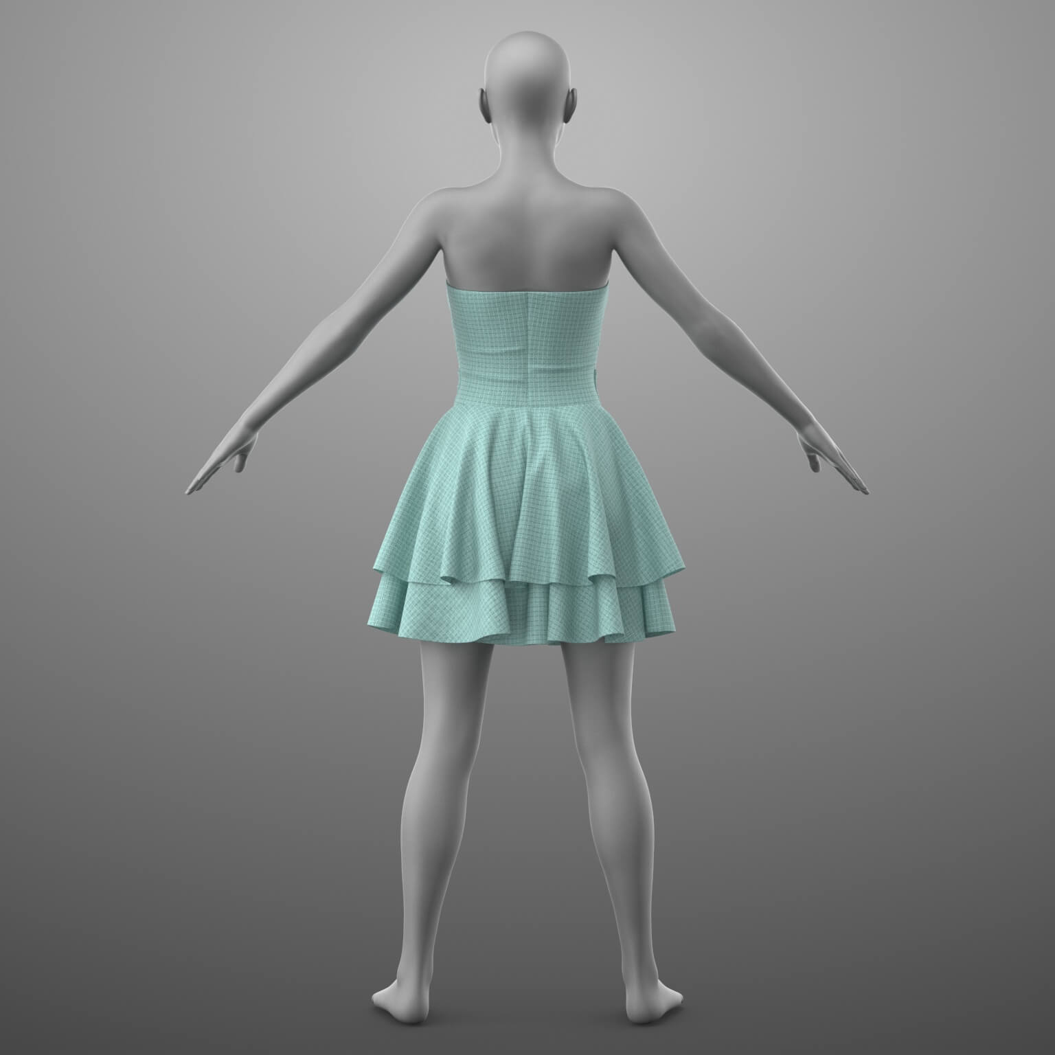 Short Dress with Bow G8 Female Daz Content