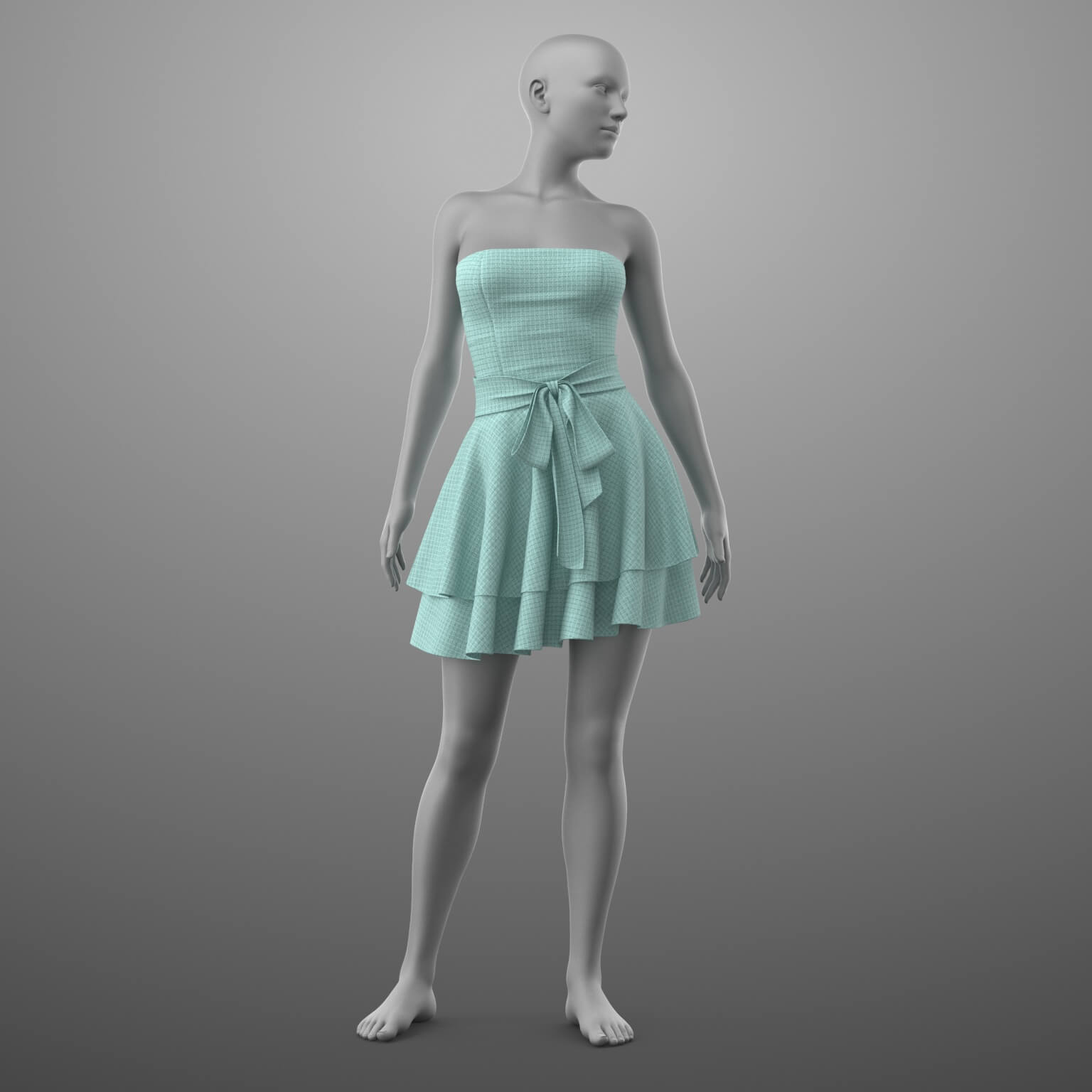 Short Dress with Bow G8 Female Daz Content