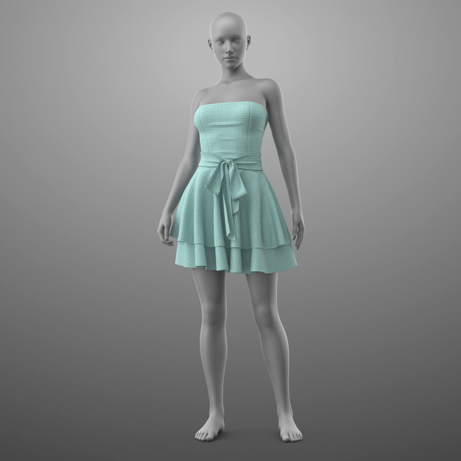 Short Dress with Bow G8 Female Daz Content