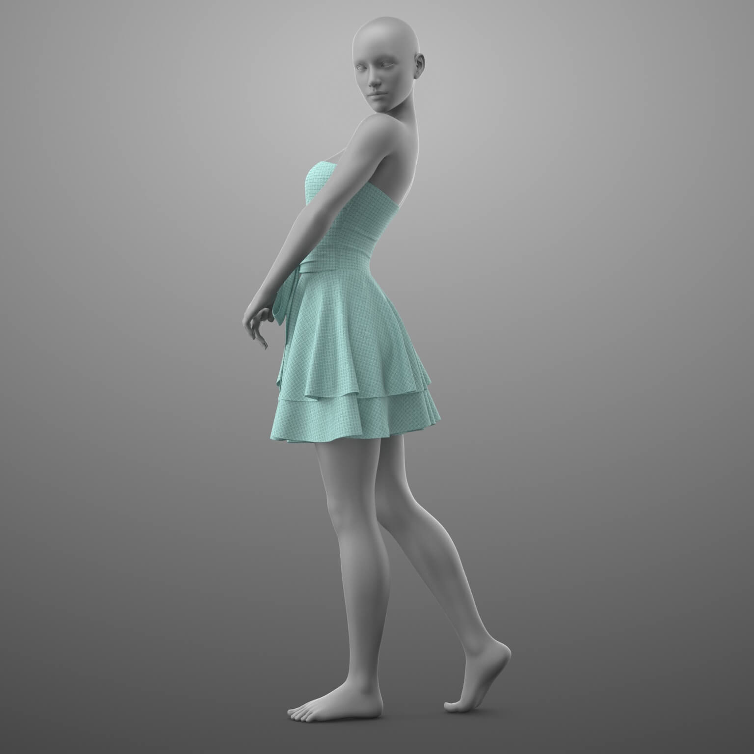 Short Dress with Bow G8 Female Daz Content