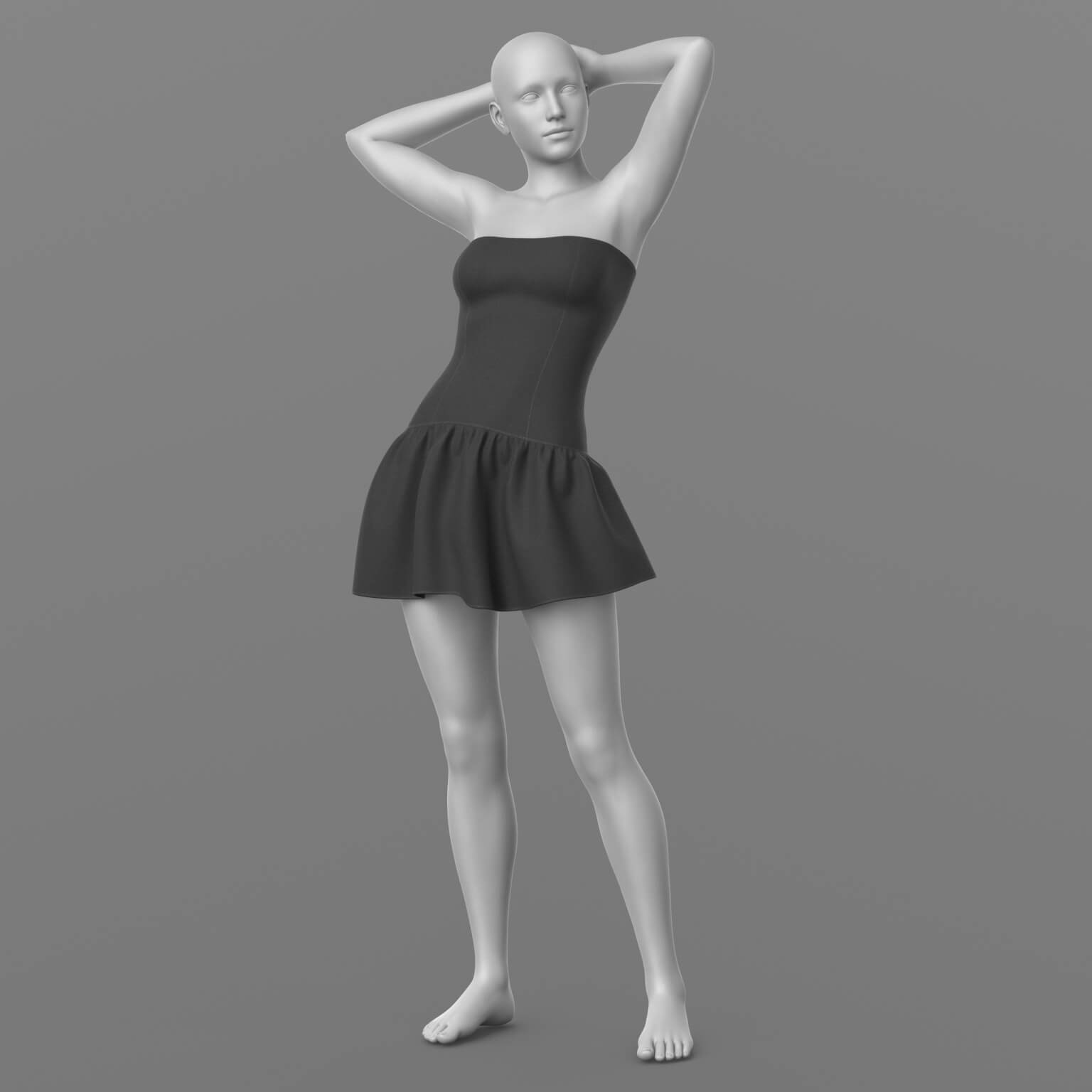 Short Dress G8 Female Daz Content