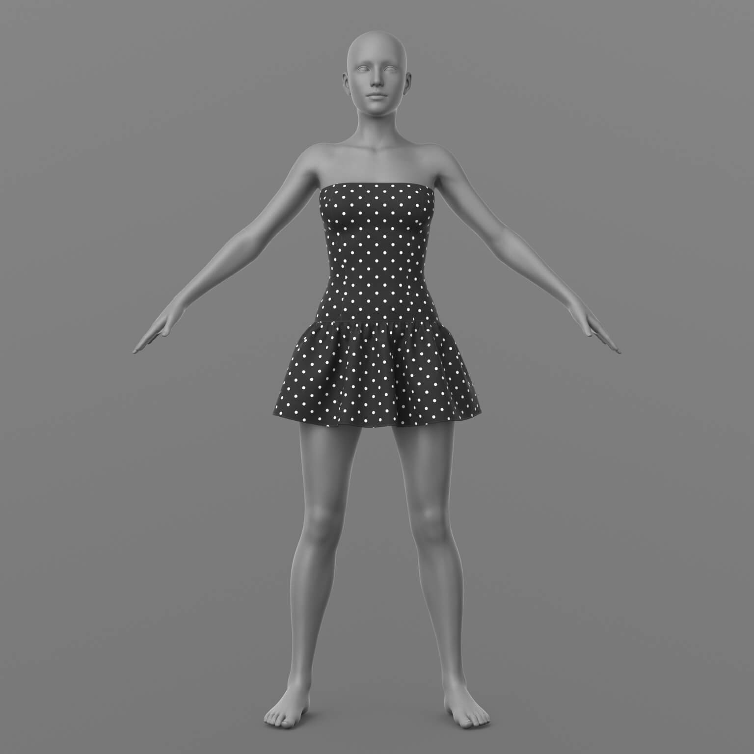 Short Dress G8 Female Daz Content