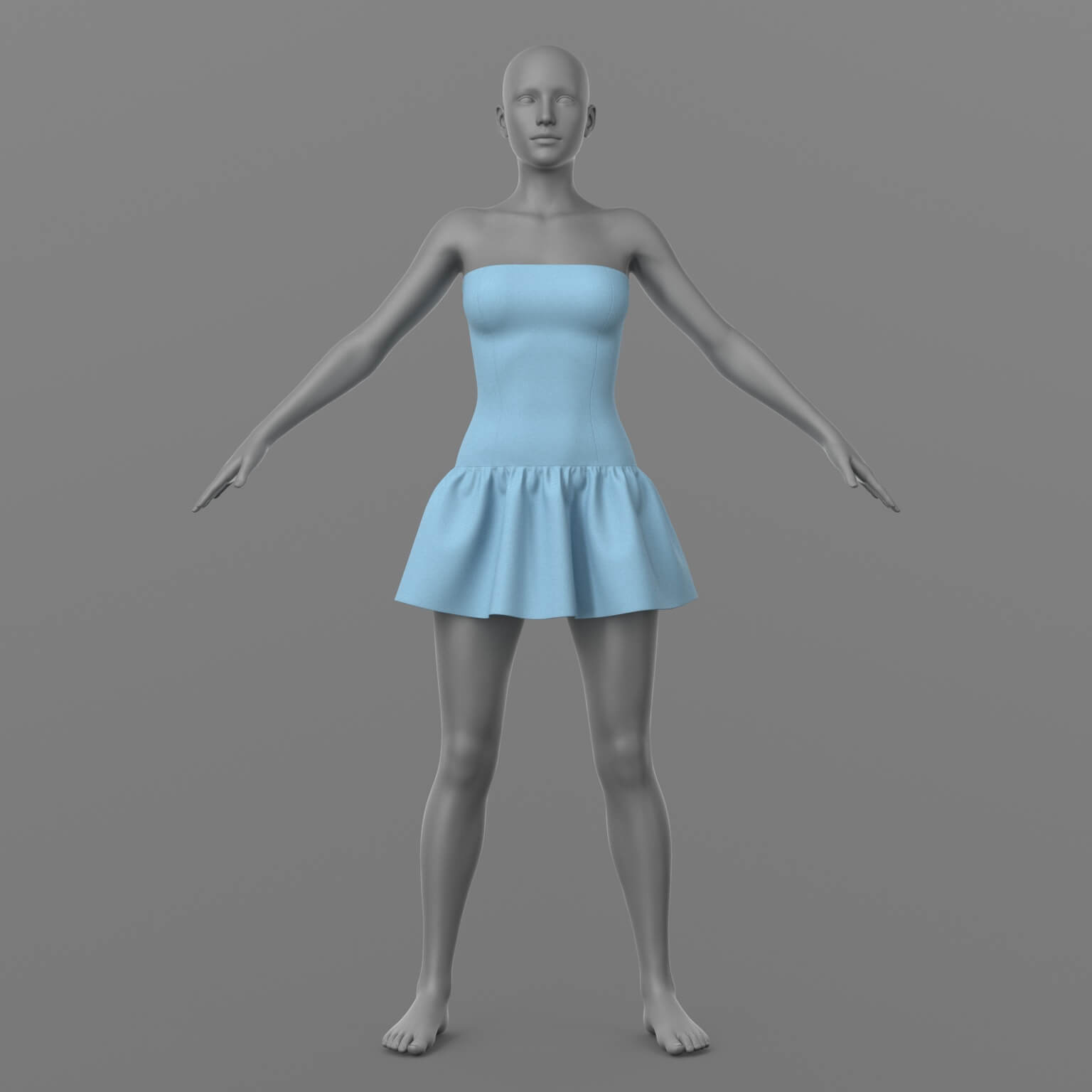 Short Dress G8 Female Daz Content