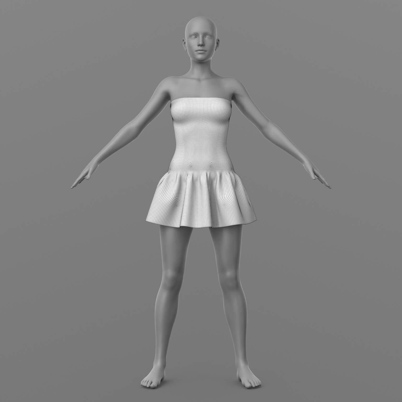 Short Dress G8 Female Daz Content