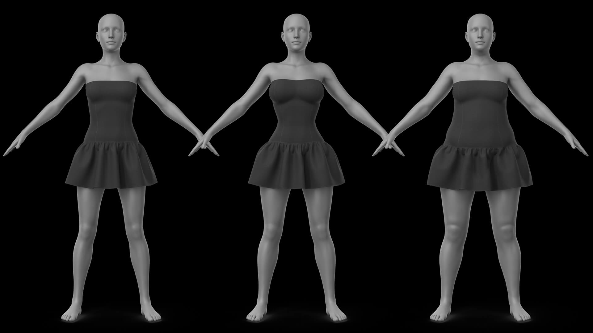 Short Dress G8 Female Daz Content