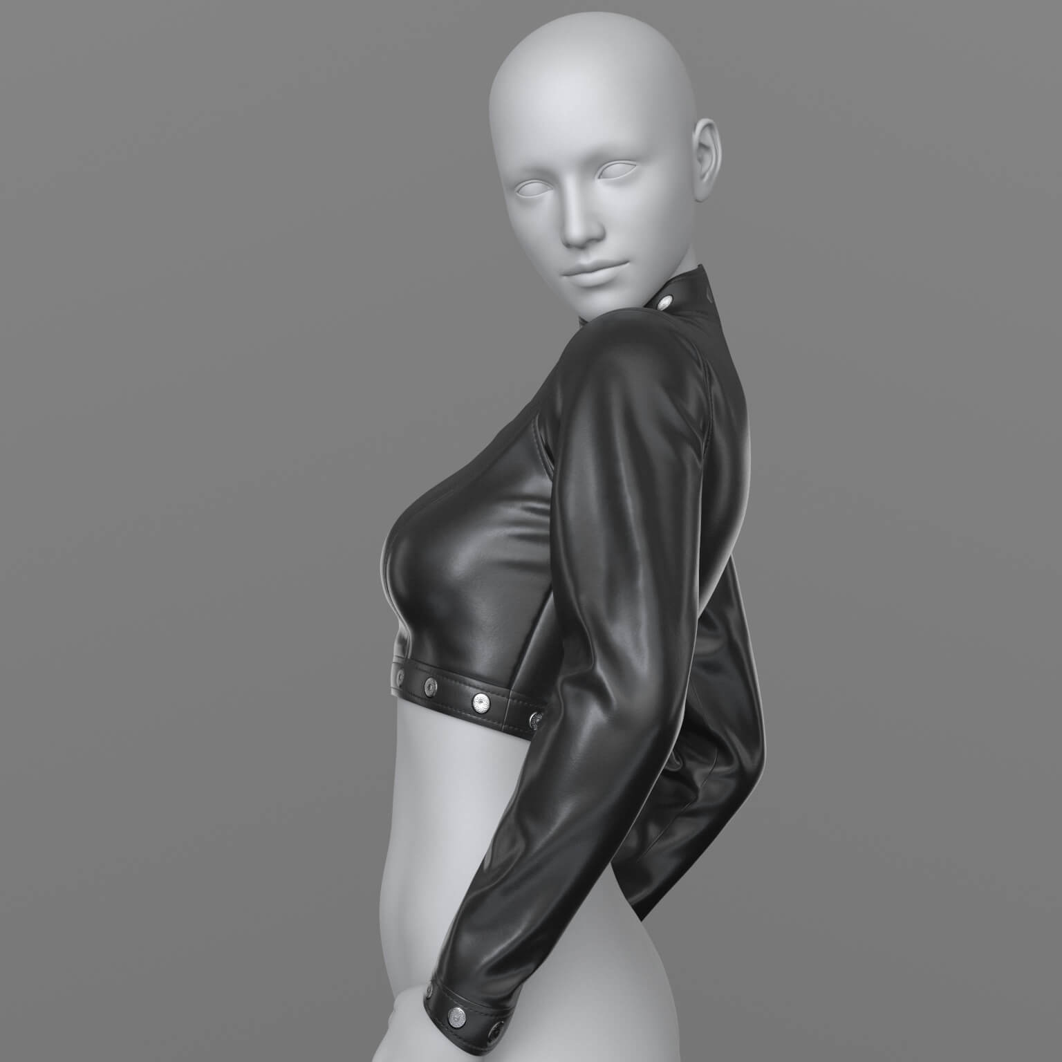 Short Leather Jacket G8 Female Daz Content