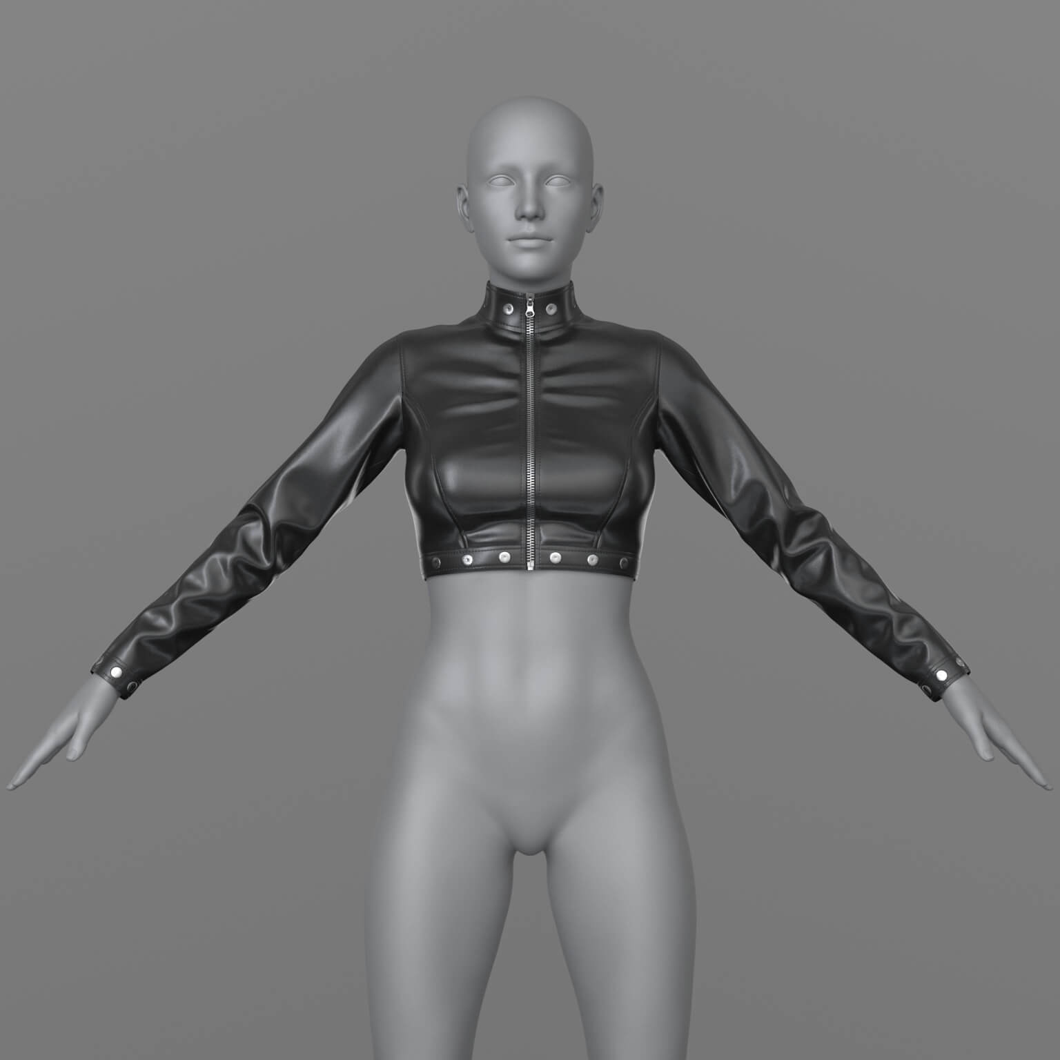 Short Leather Jacket G8 Female Daz Content