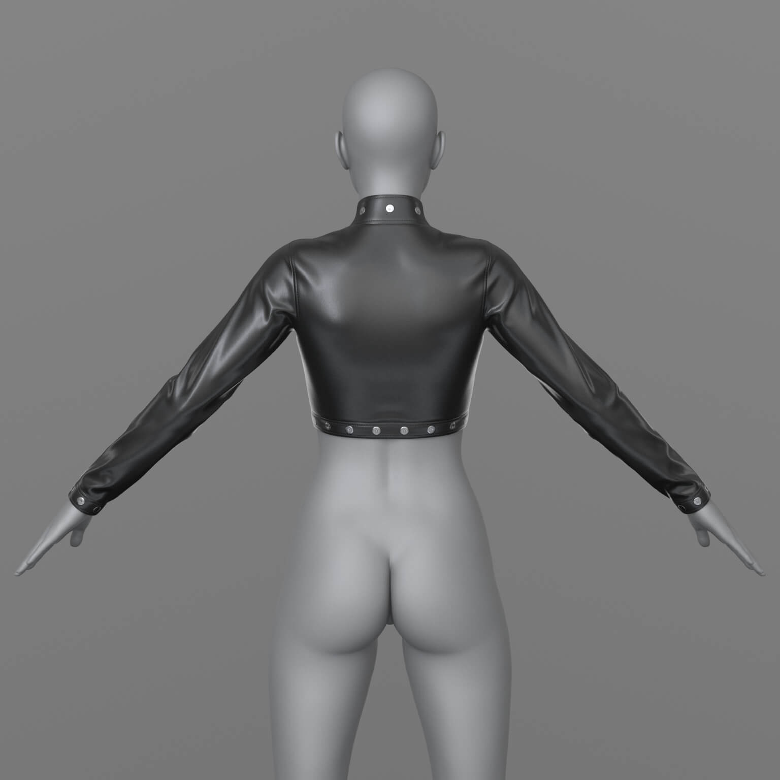 Short Leather Jacket G8 Female Daz Content