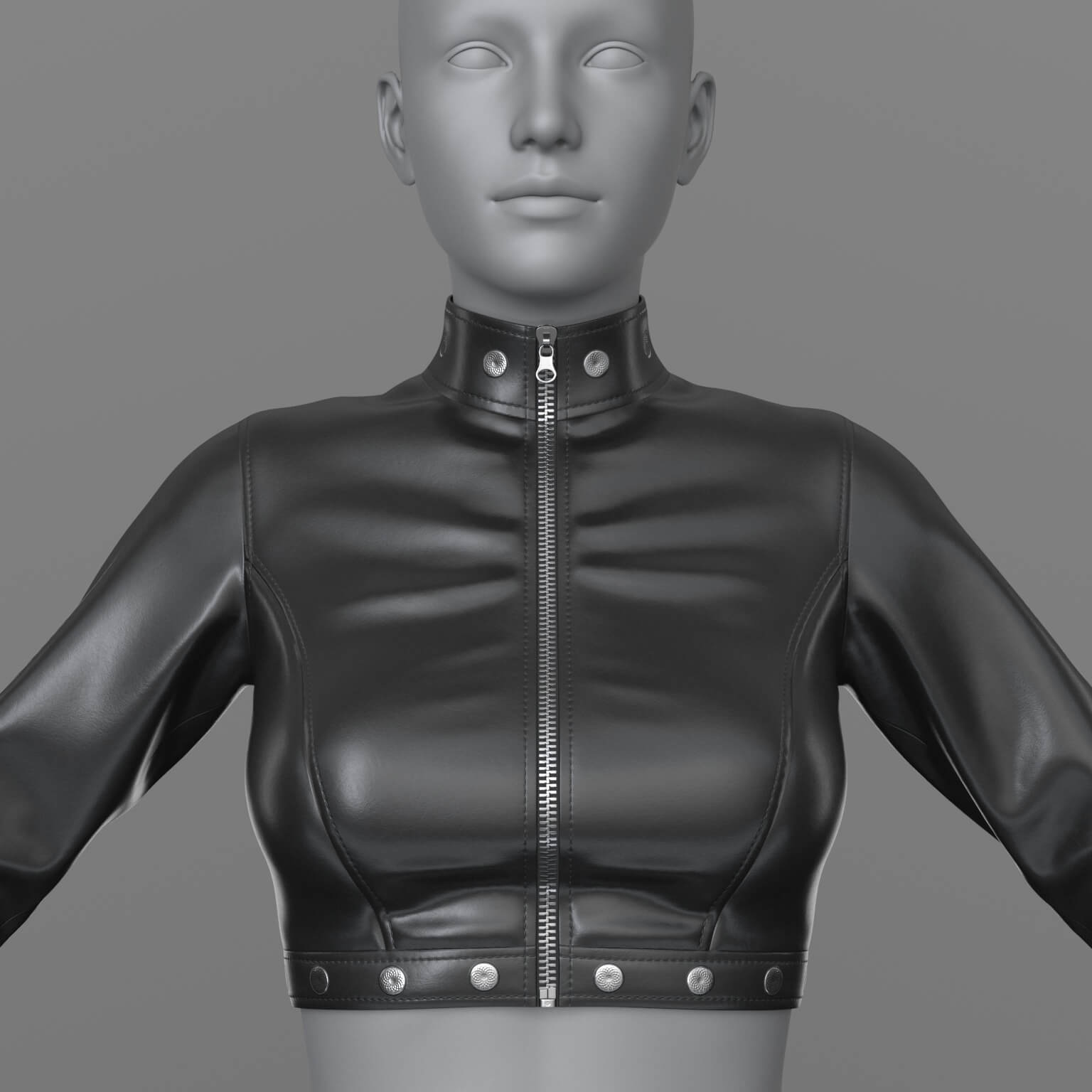 Short Leather Jacket G8 Female Daz Content