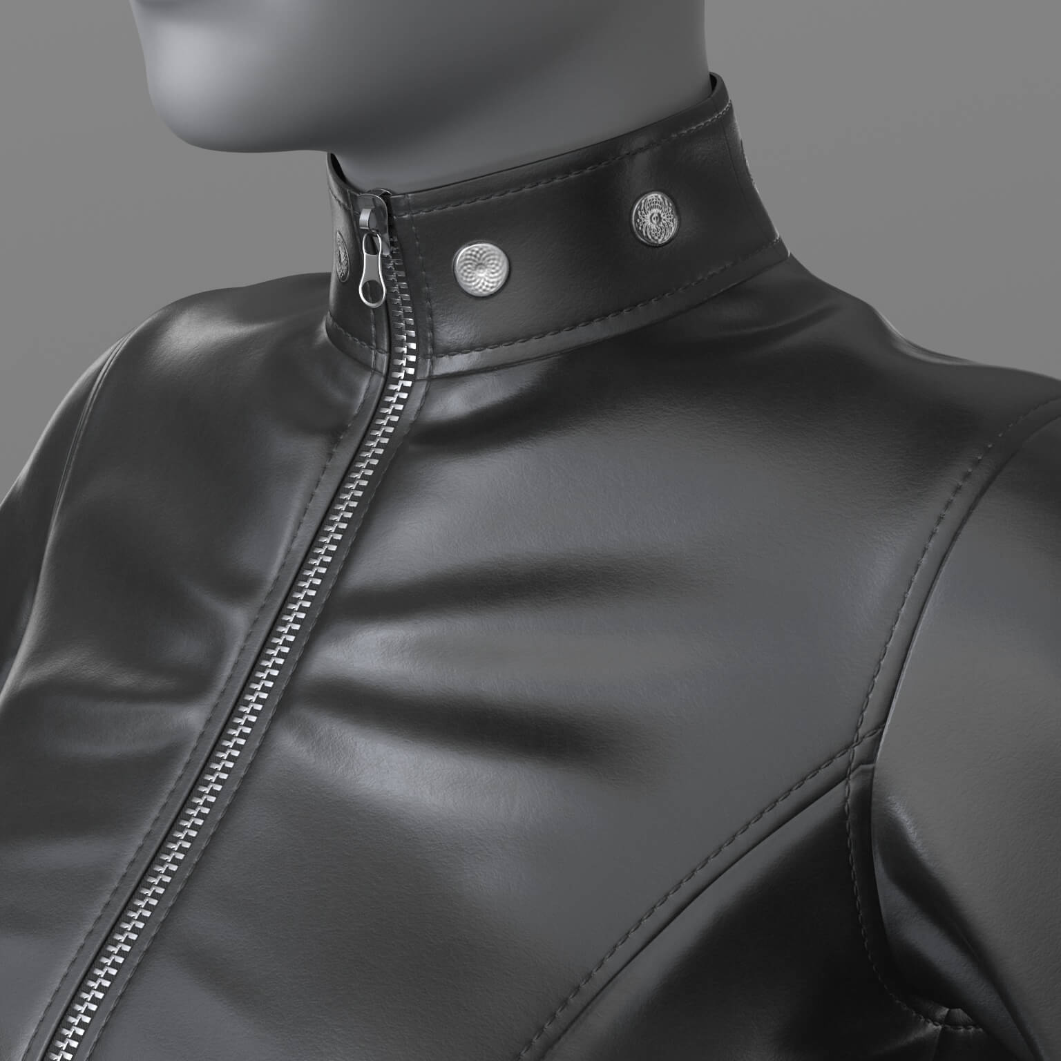 Short Leather Jacket G8 Female Daz Content