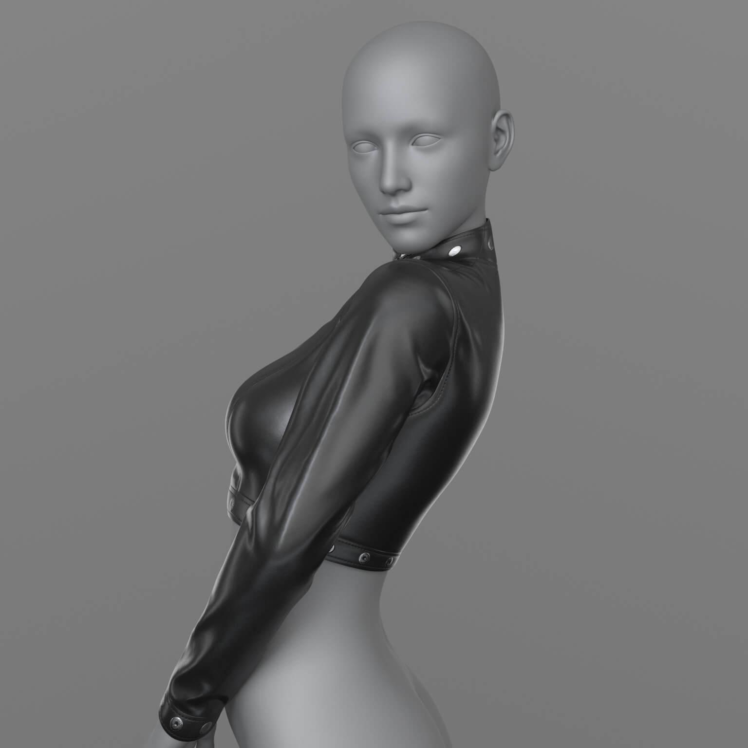 Short Leather Jacket G8 Female Daz Content