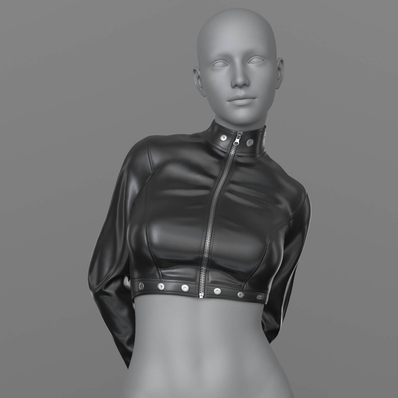 Short Leather Jacket G8 Female Daz Content