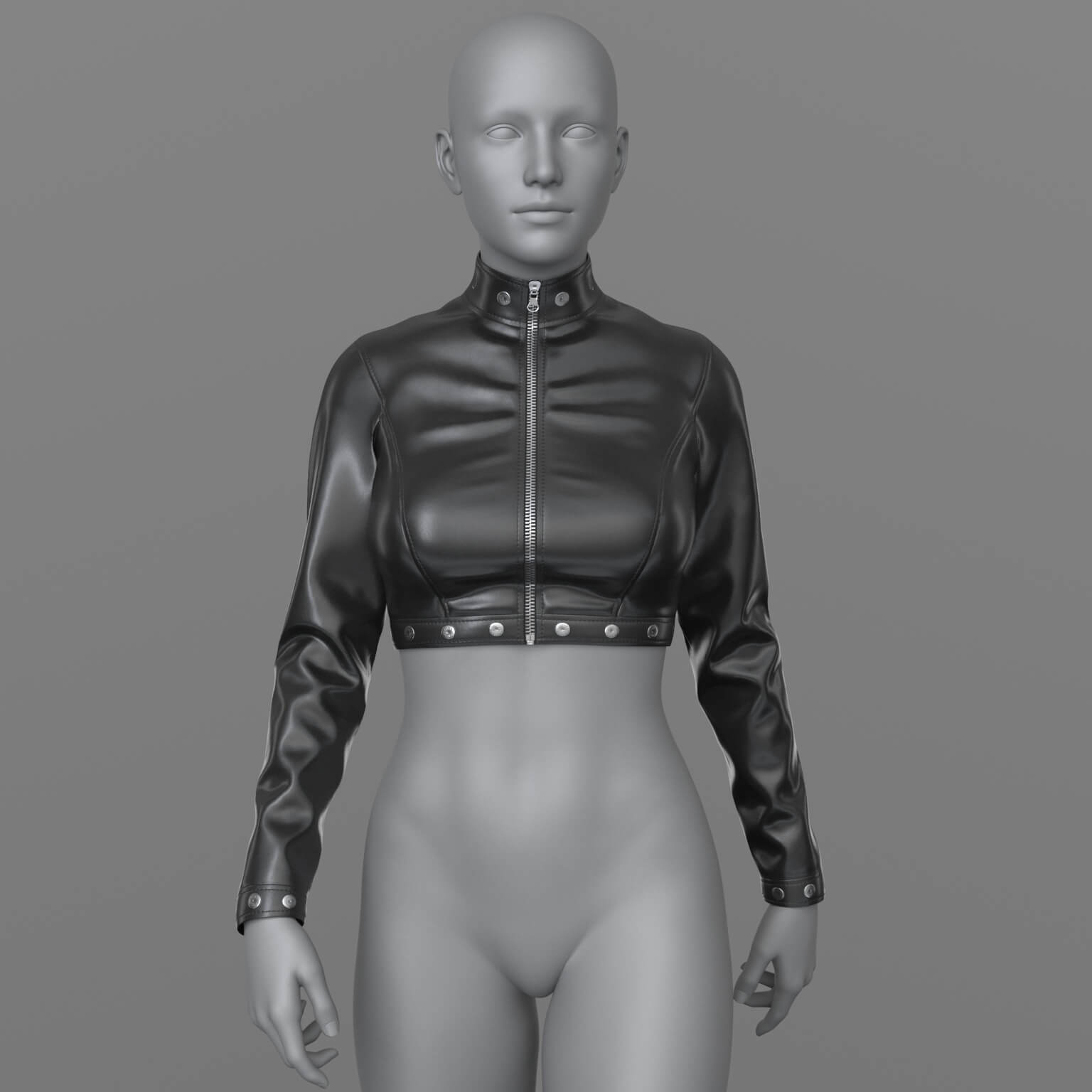 Short Leather Jacket G8 Female Daz Content
