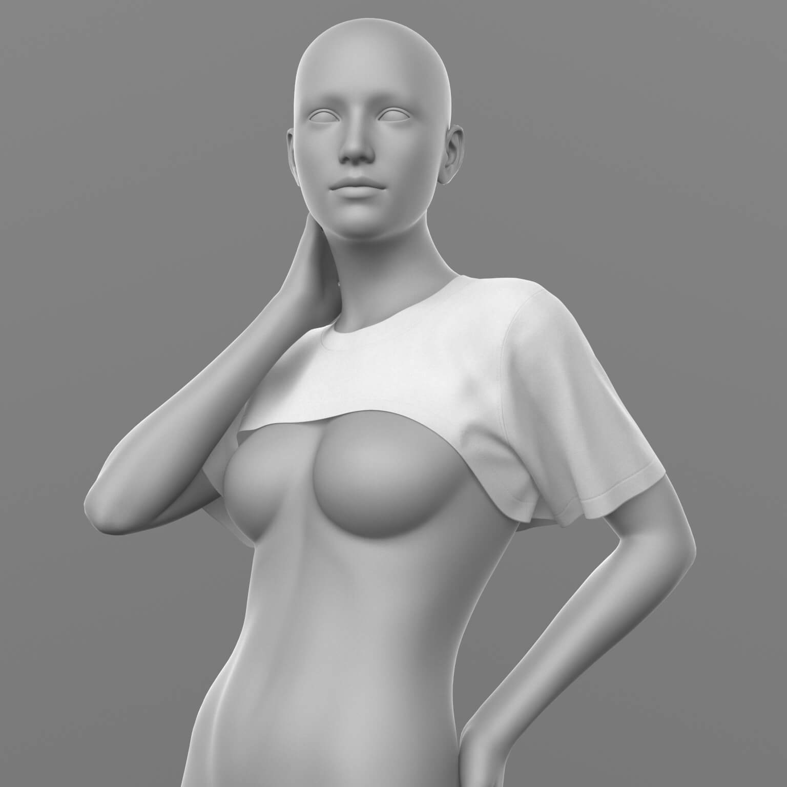 Short Shirt Top 06v and Lace Panties G8 Female Daz Content