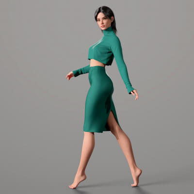 Short Sweater and Skirt Long G9