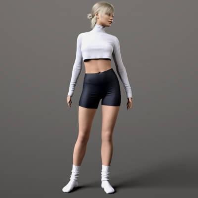 Short Sweater Sports Shorts Socks G8F