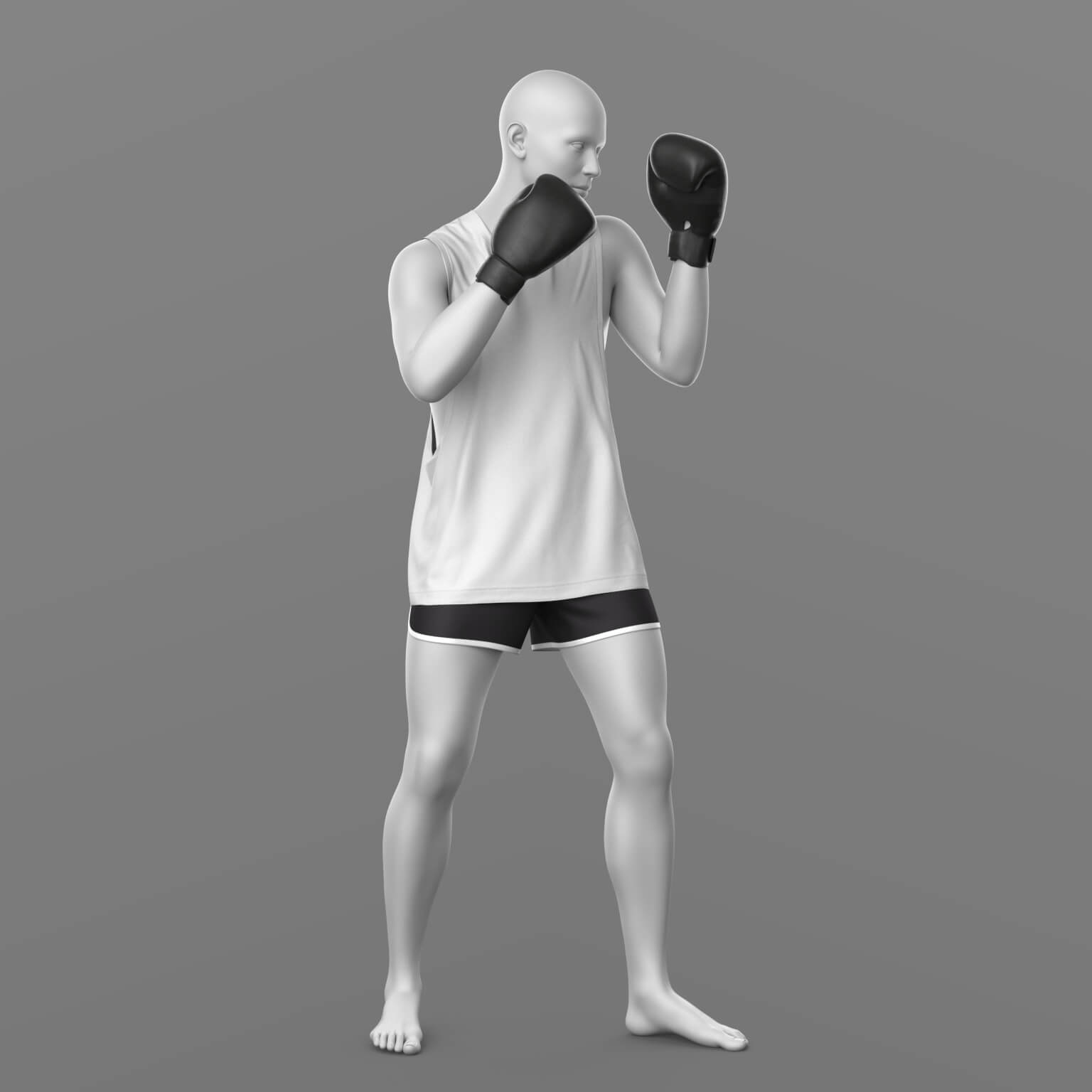 Shorts Tank Top Boxing Gloves and Poses G9 Daz Content