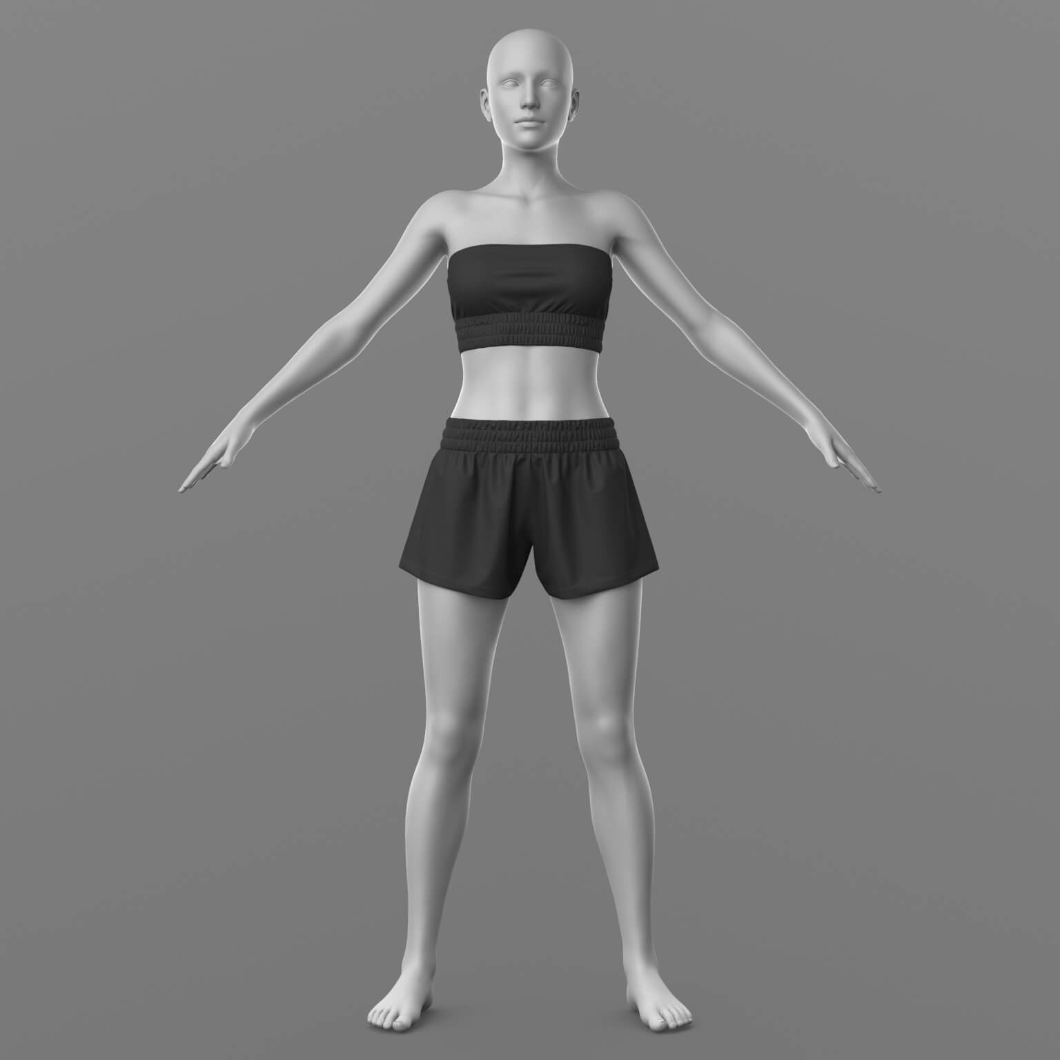 Shorts and Top G8 Female Daz Content