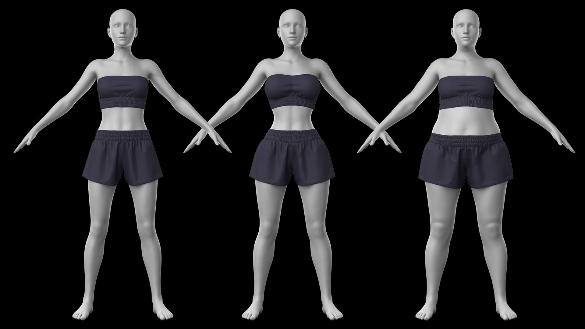 Shorts and Top G8 Female Daz Content