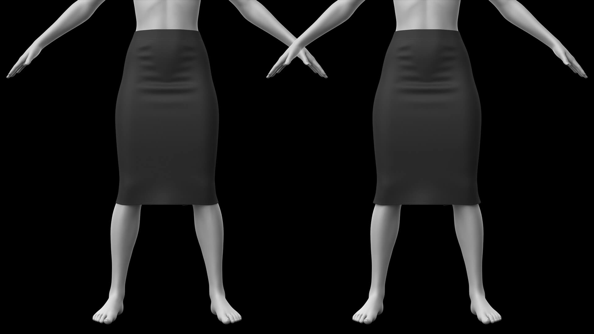 Short Sweater and Skirt Long G8F Daz Content