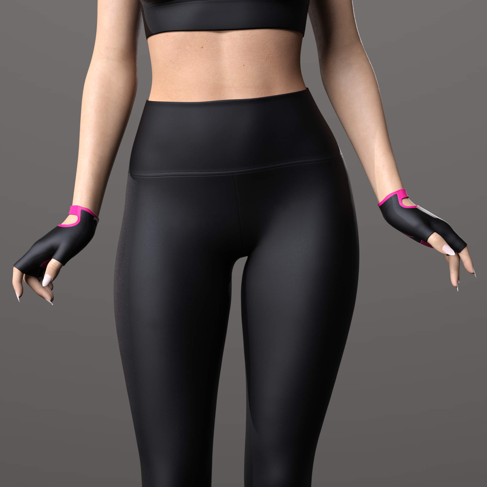 Fitness Jumpsuit and Sports Gloves G8F Daz Content