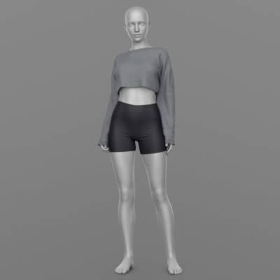 Sports Shorts Sweatshirt G8 Female