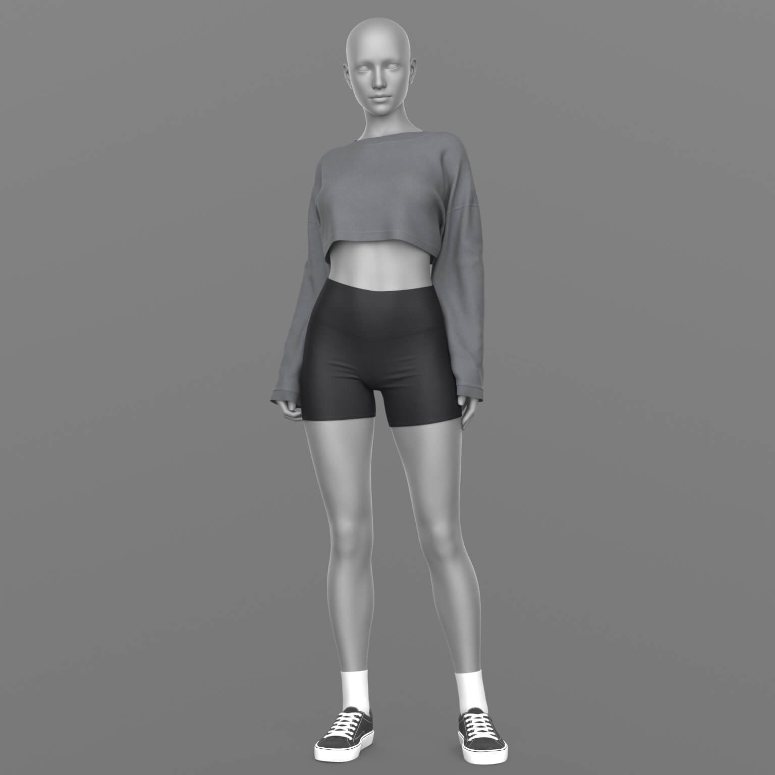 Sports Shorts Sweatshirt Socks Sneakers G8 Female Daz Content