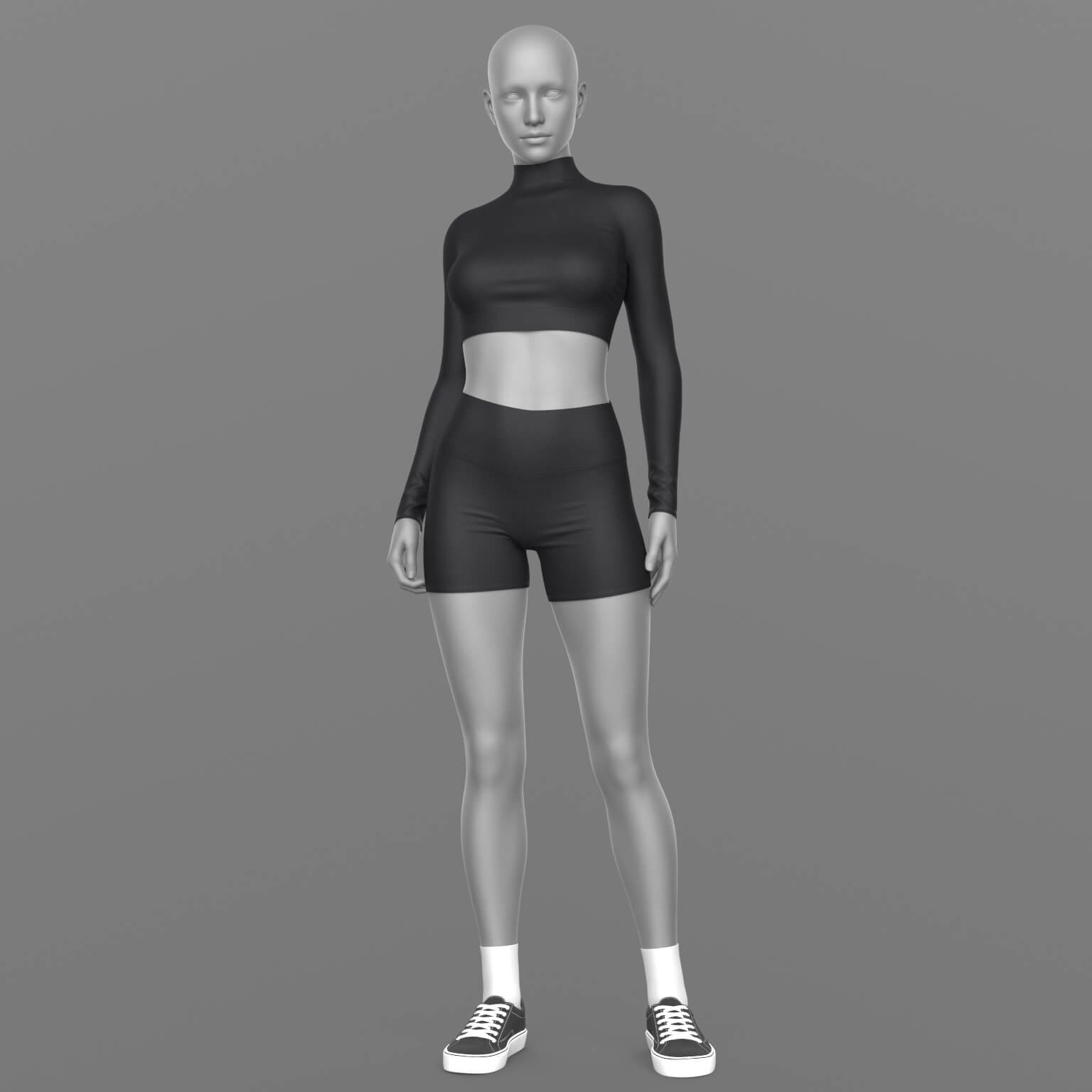 Sports Shorts Top Socks Sneakers G8 Female Daz Content