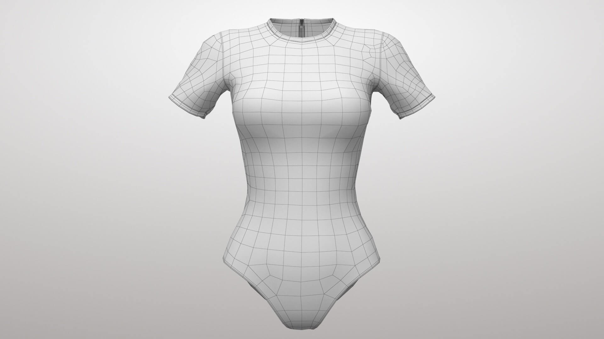Surf Swimsuit 1v 3D Model