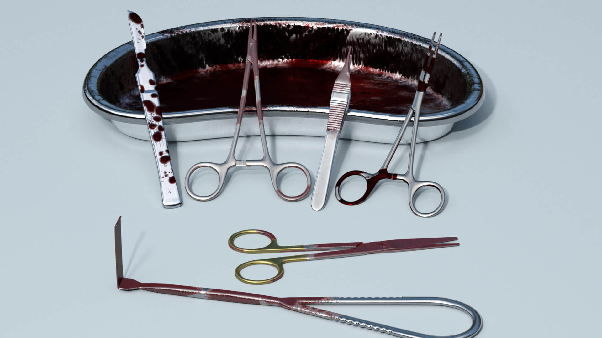 Surgical Gloves and Surgical Instruments Set G9 Daz Content