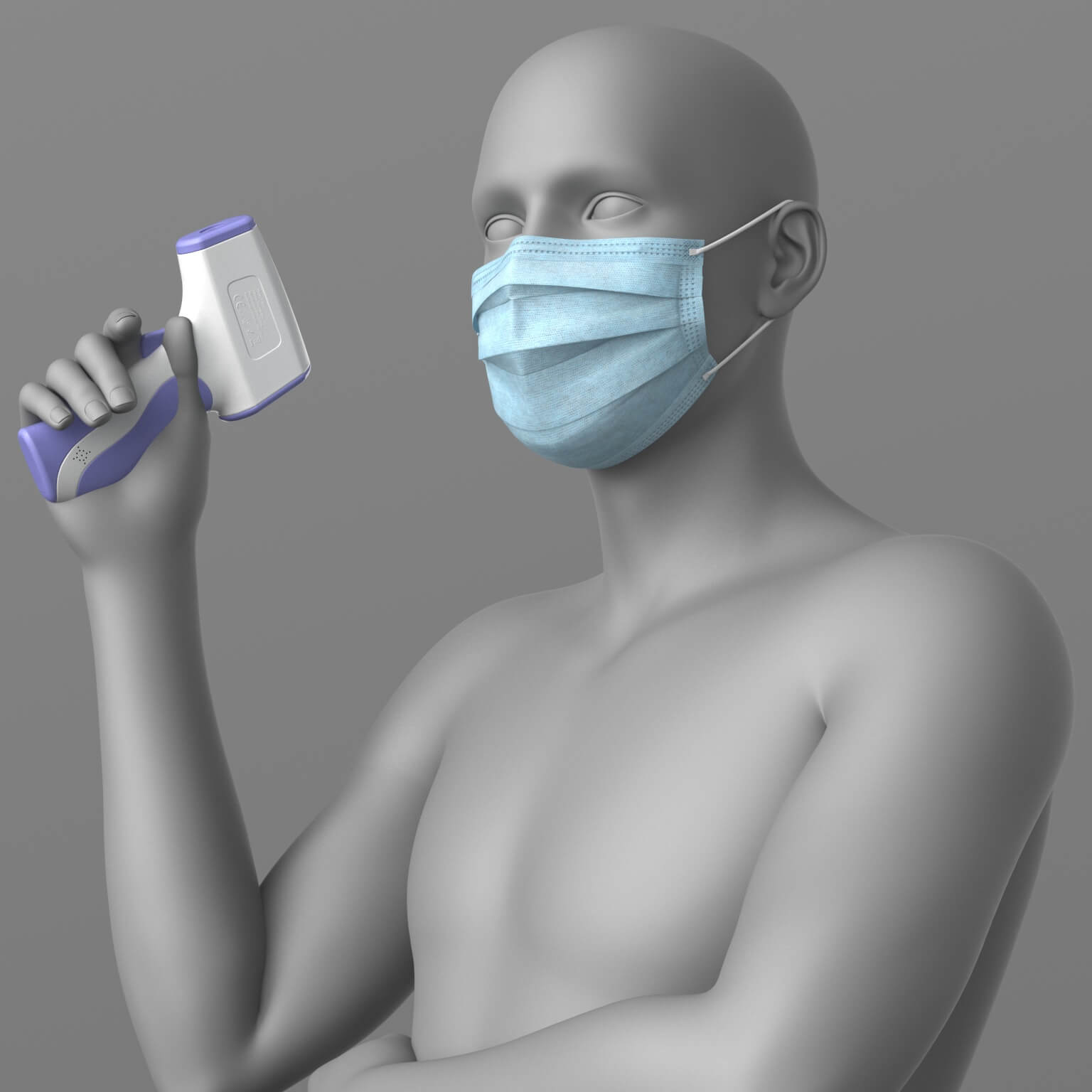 Surgical Mask Thermometer G8 Male Daz Content