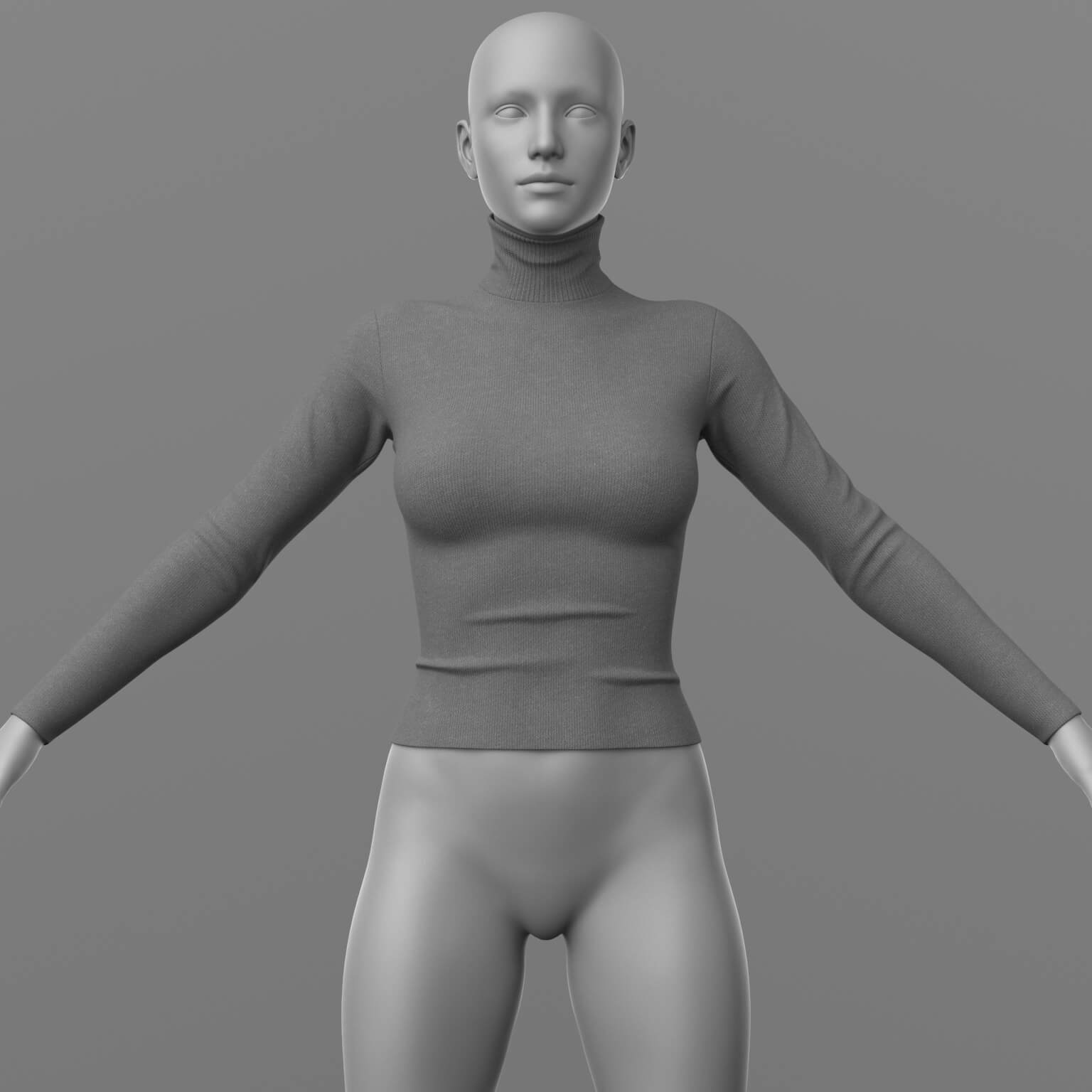Sweater and Skirt Long G8 Female Daz Content