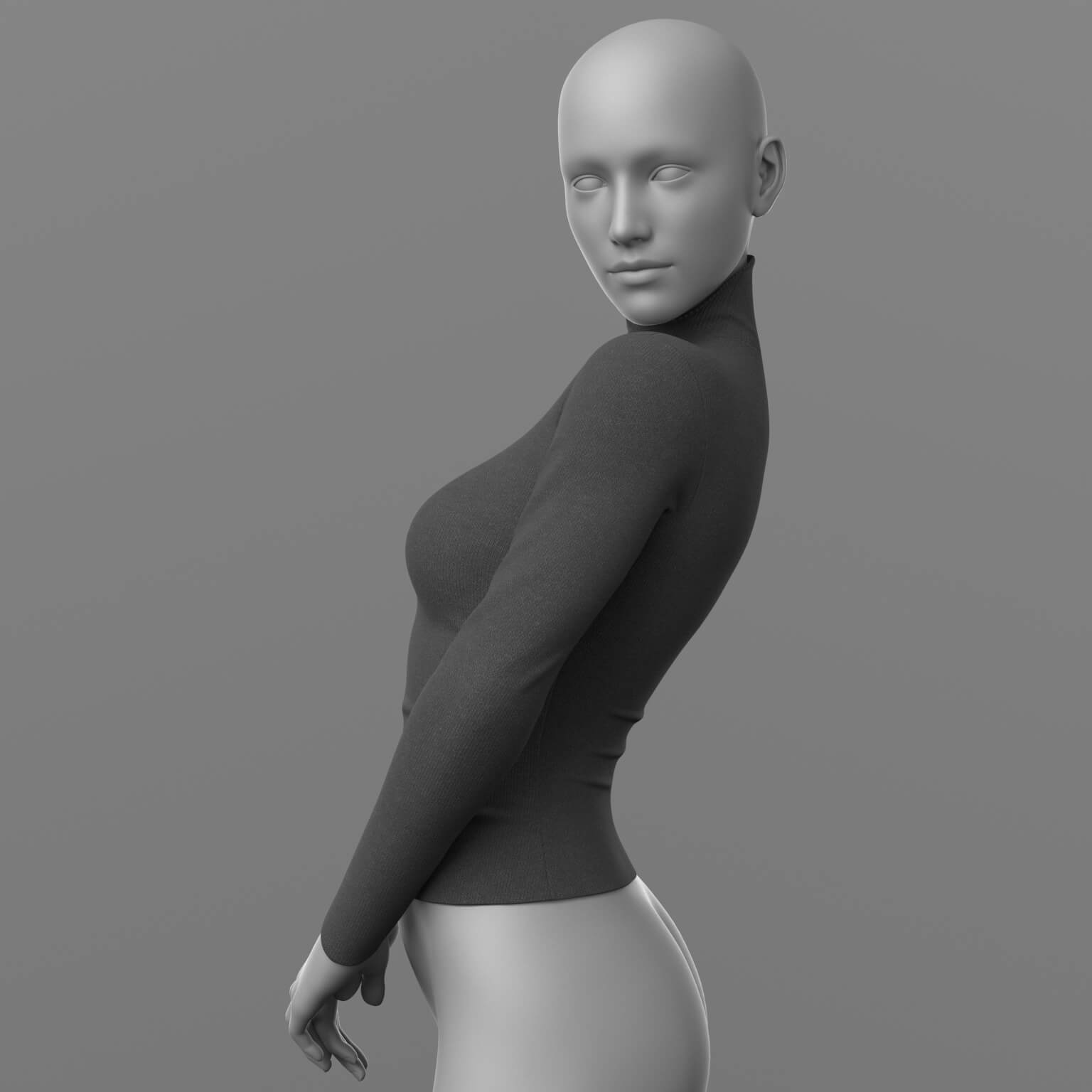 Sweater Long Skirt Shoes G8 Female Daz Content