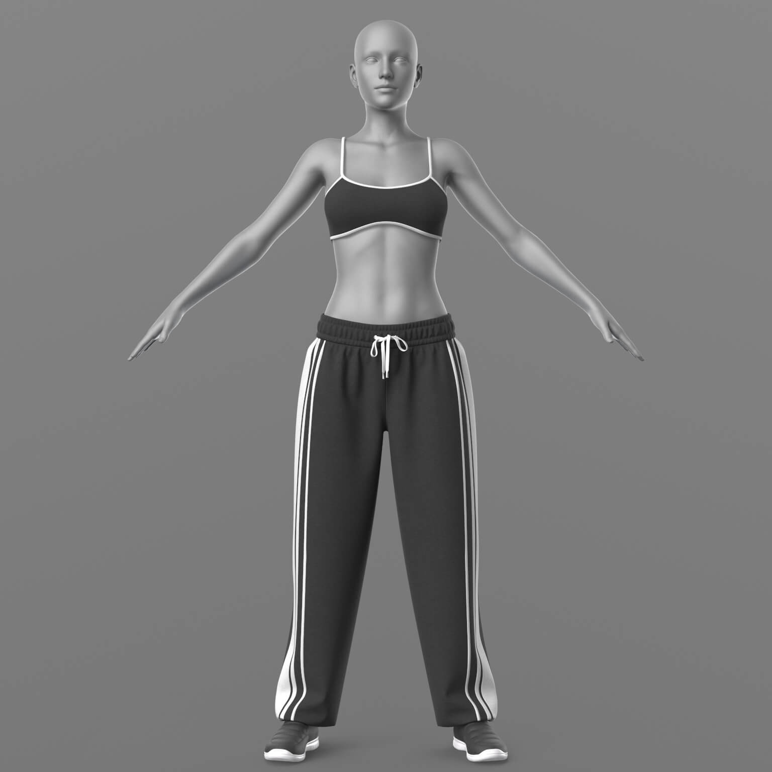 Sweatpants Top 2v Sneakers 2v G8 Female Daz Content