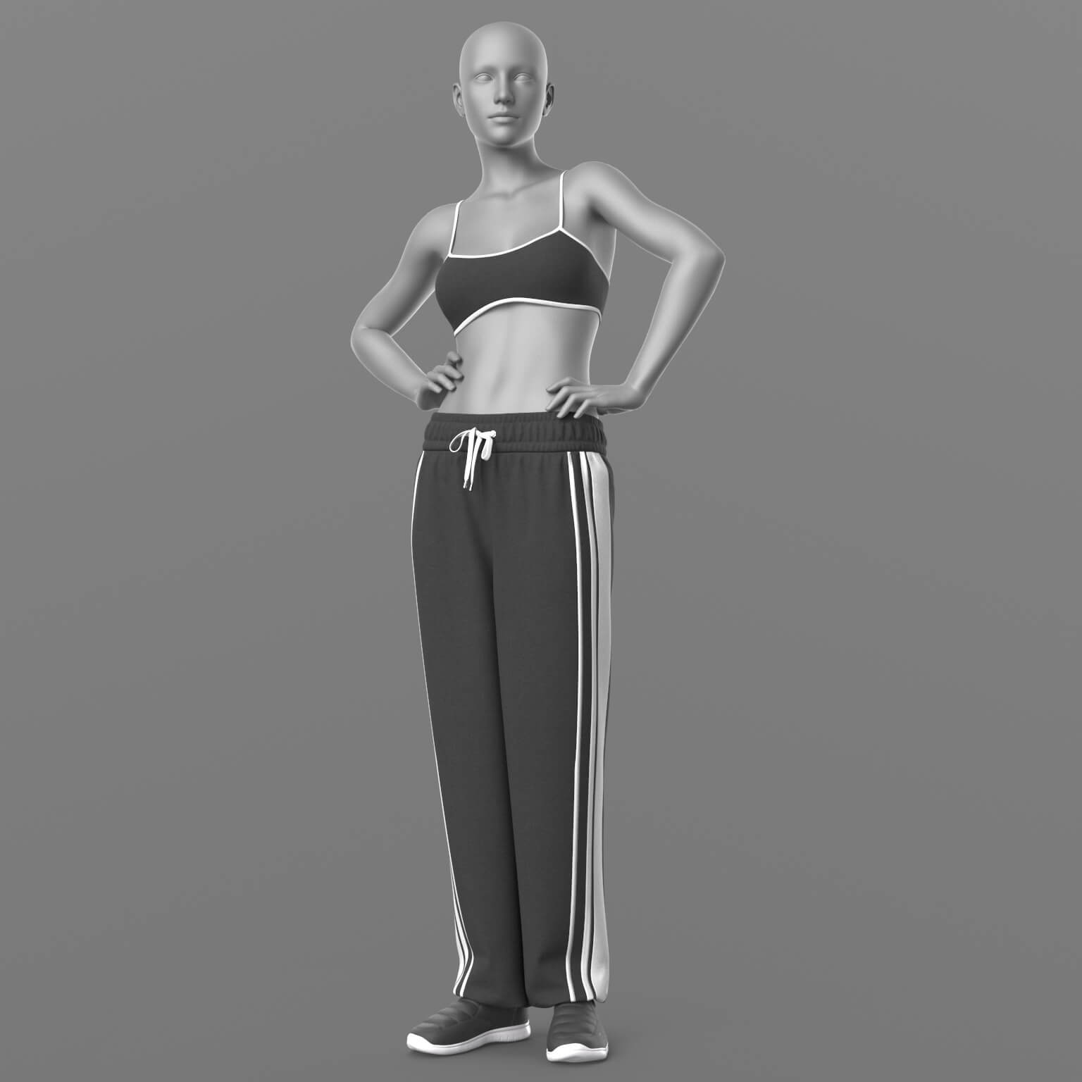 Sweatpants Top 2v Sneakers 2v G8 Female Daz Content