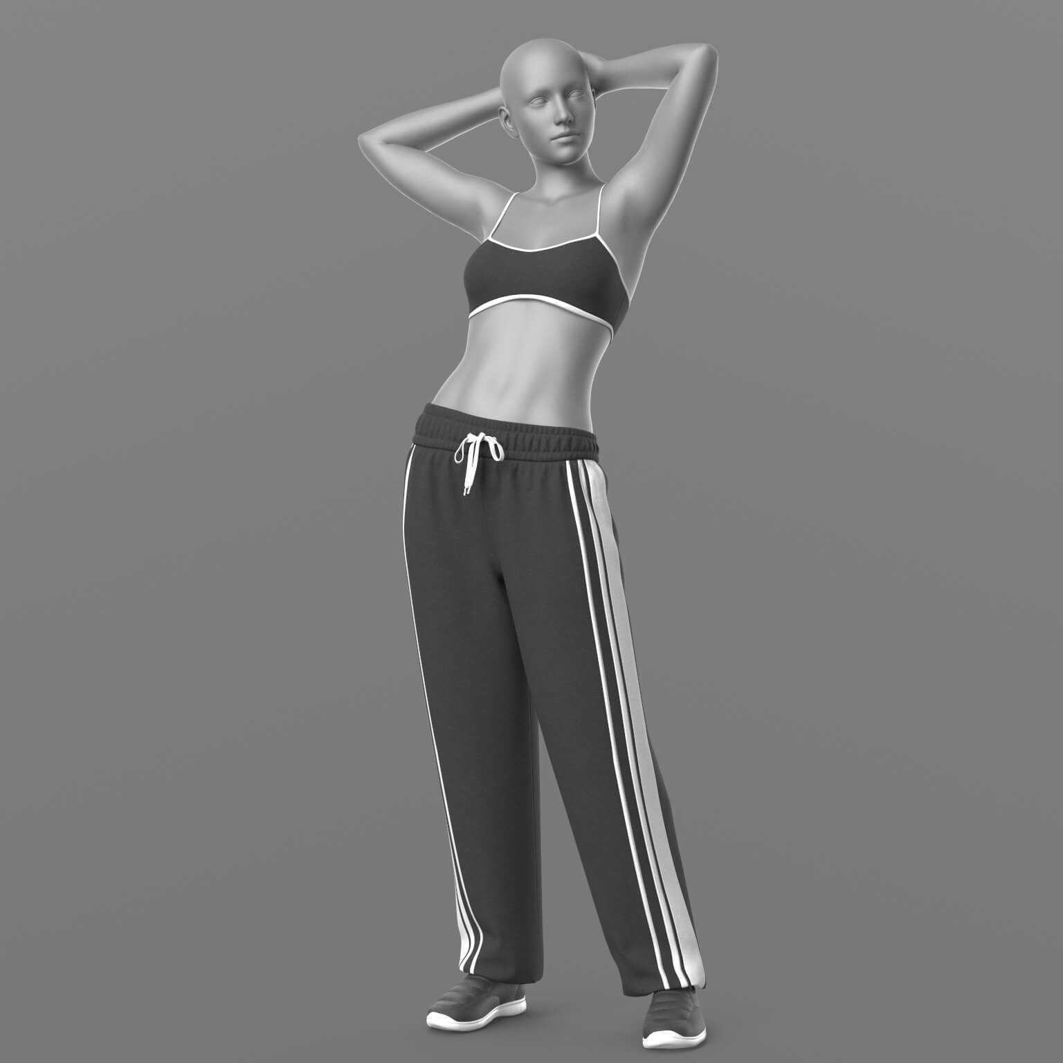 Sweatpants Top 2v Sneakers 2v G8 Female Daz Content
